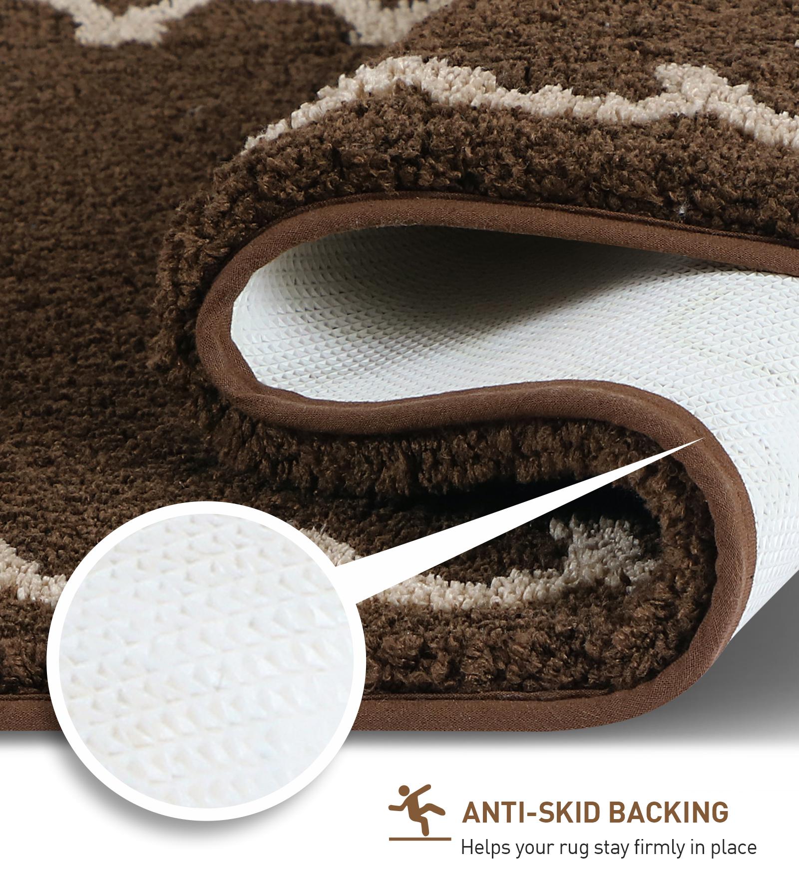 Scallop Anti-skid Ultra Absorbent Bath Mat Chocolate