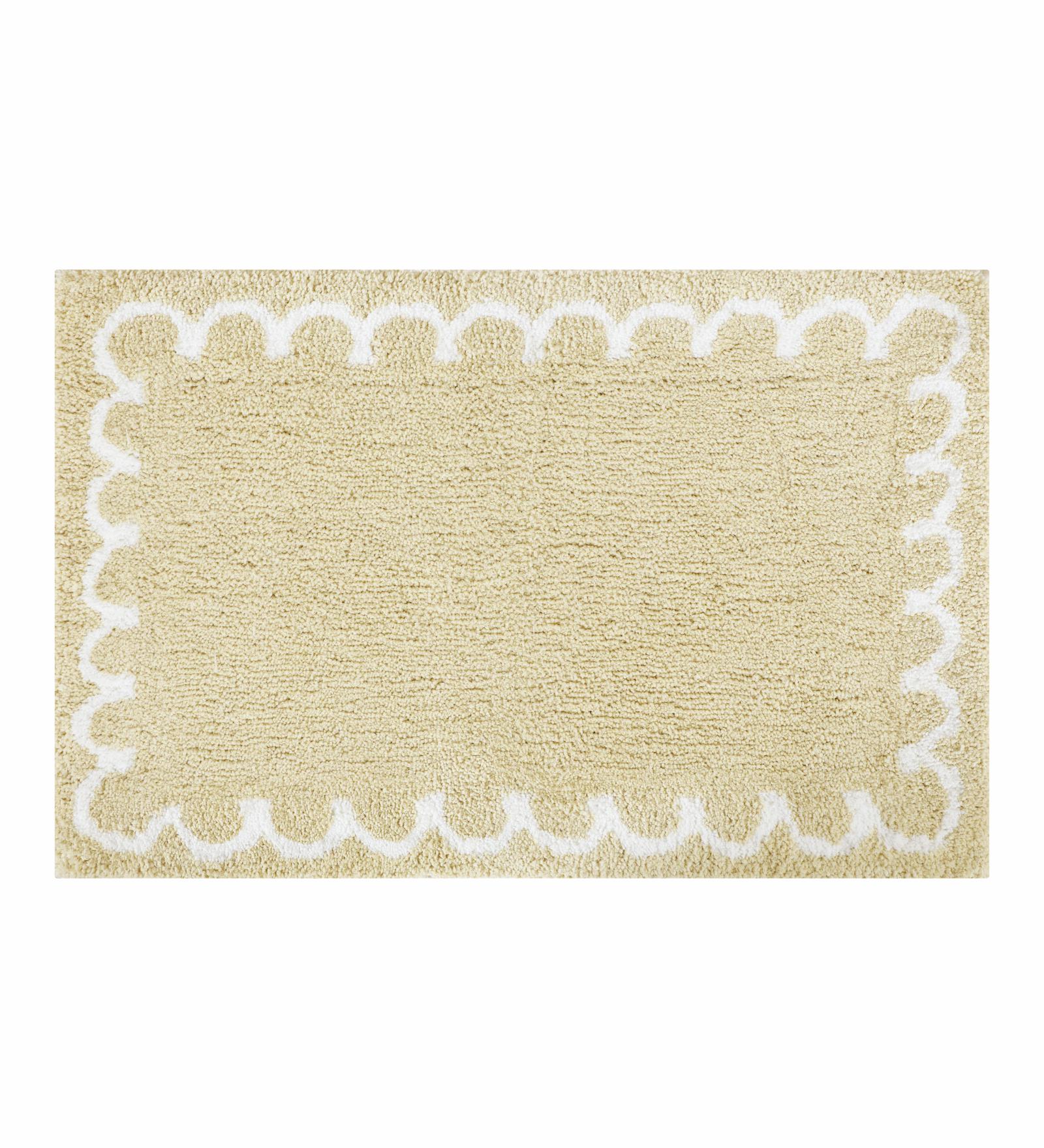Scallop Anti-skid Ultra Absorbent Bath Mat Sandshell