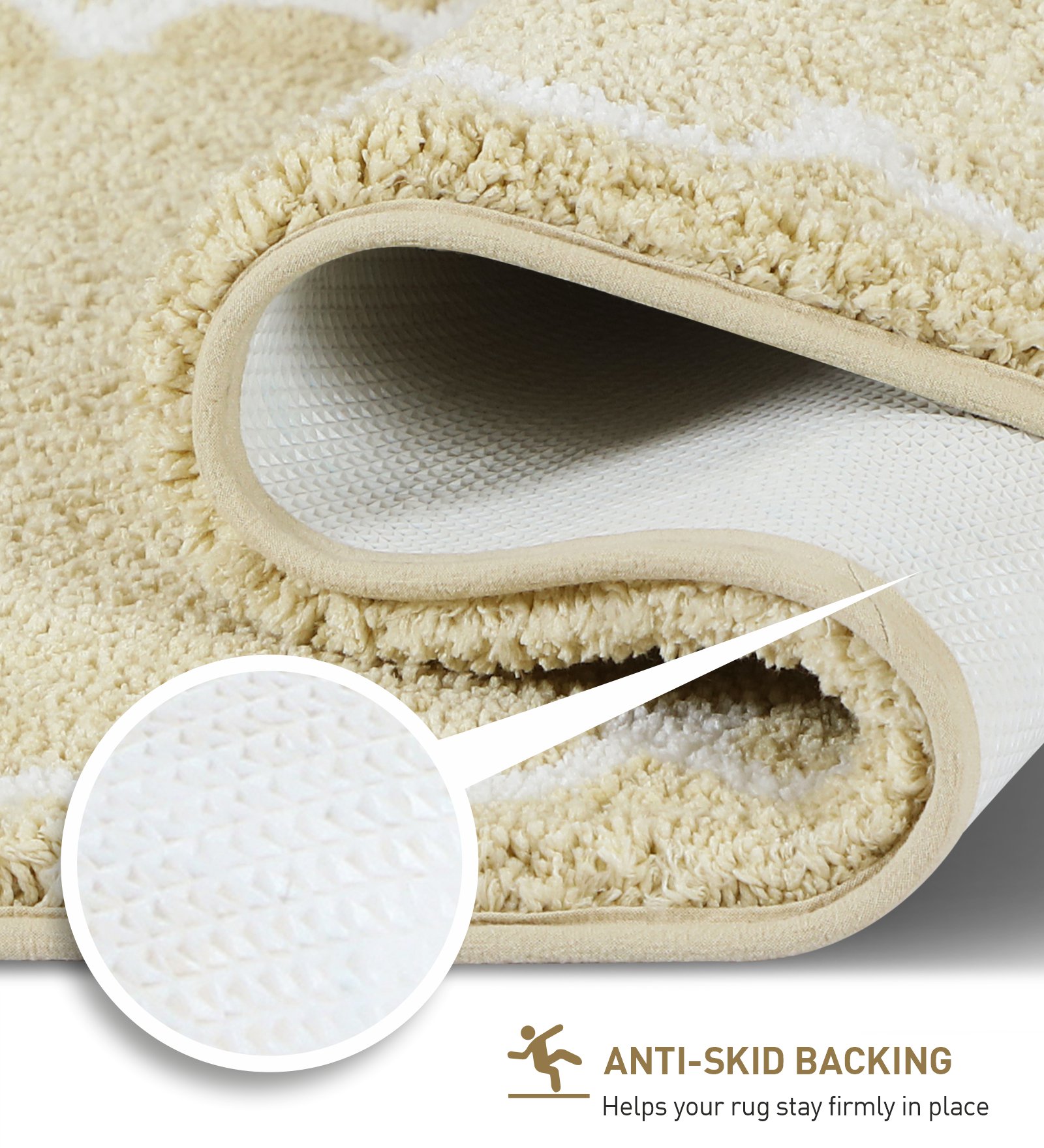 Scallop Anti-skid Ultra Absorbent Bath Mat Sandshell