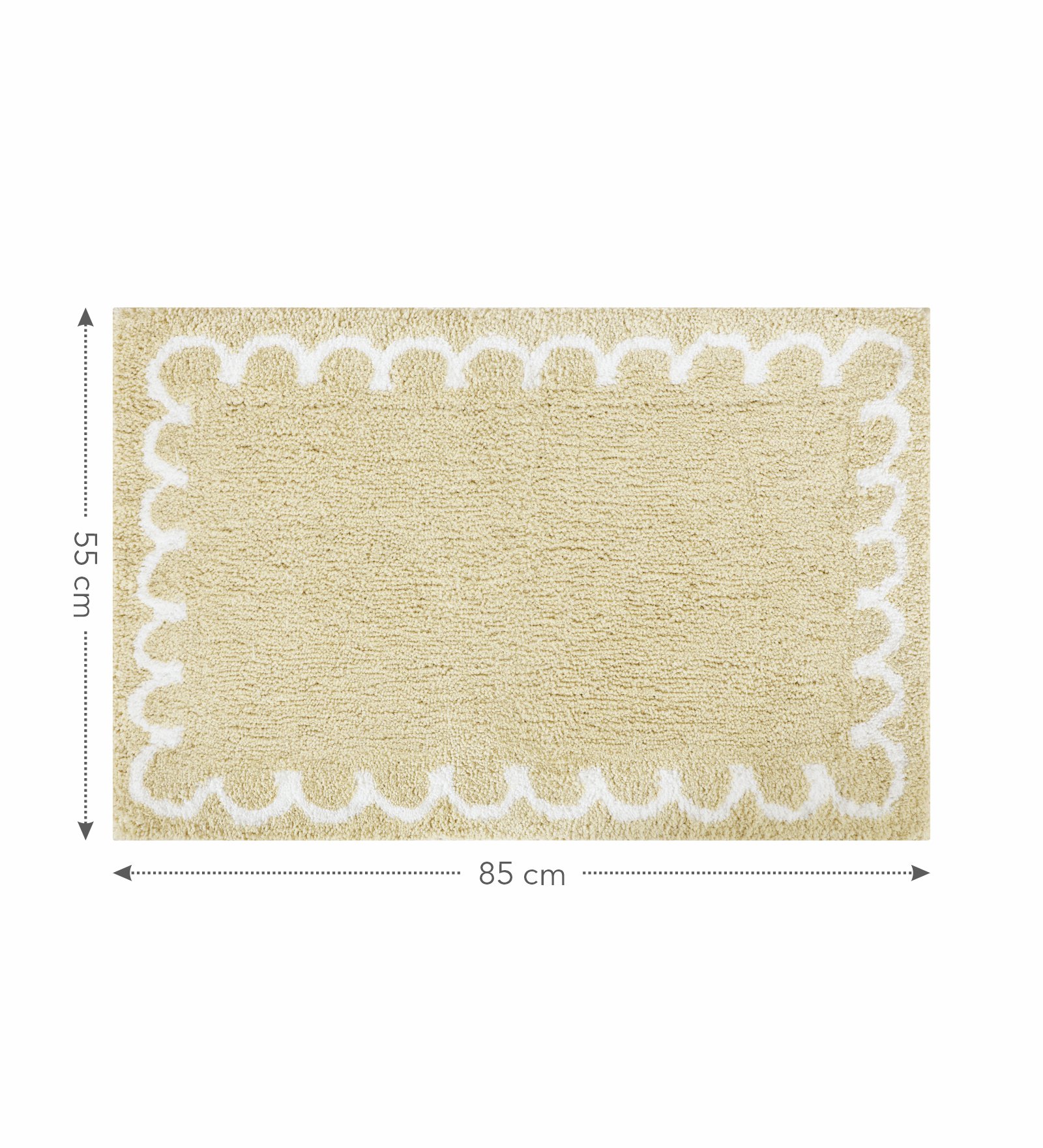 Scallop Anti-skid Ultra Absorbent Bath Mat Sandshell