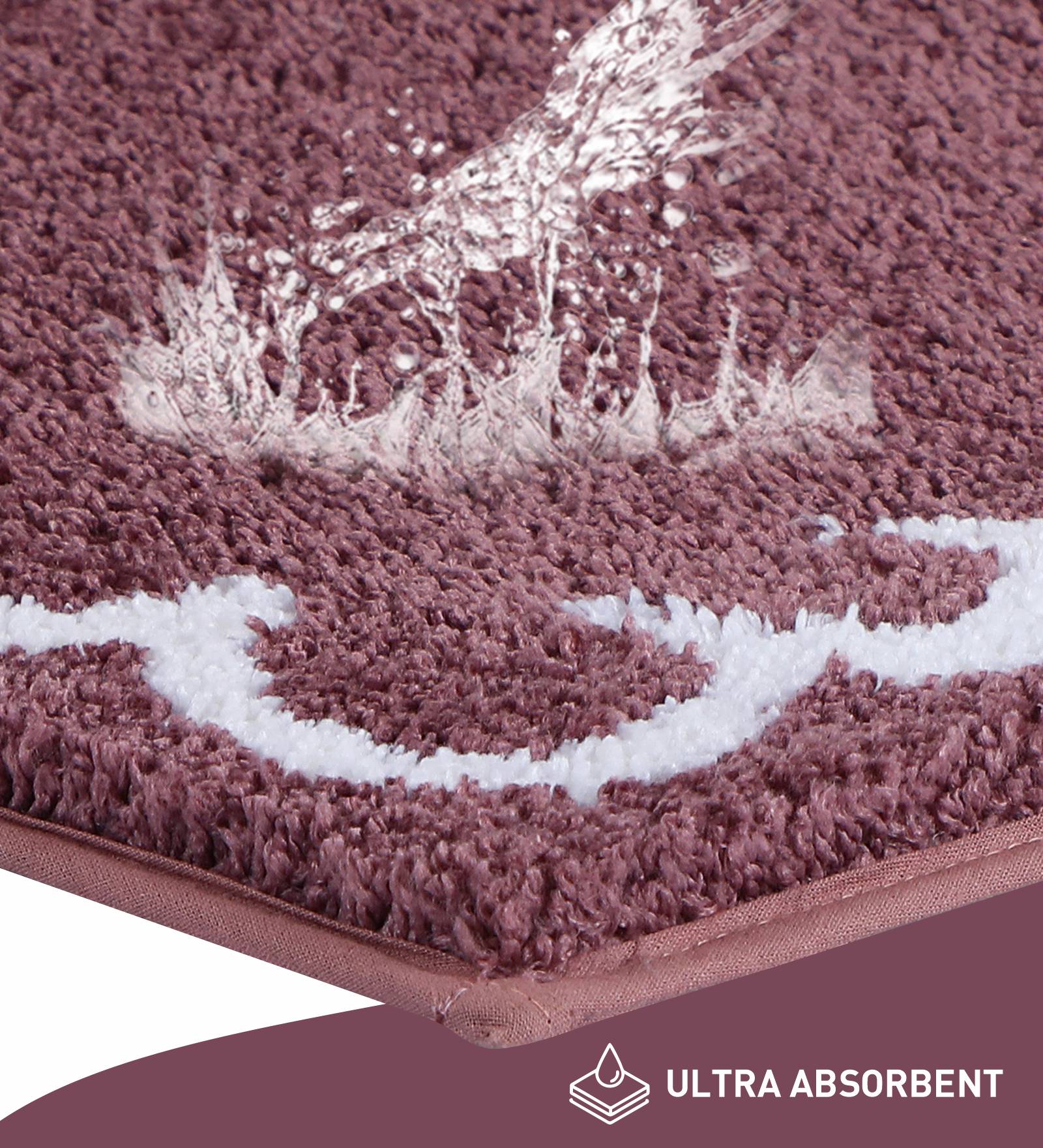 Scallop Anti-skid Ultra Absorbent Bath Mat Strawberry