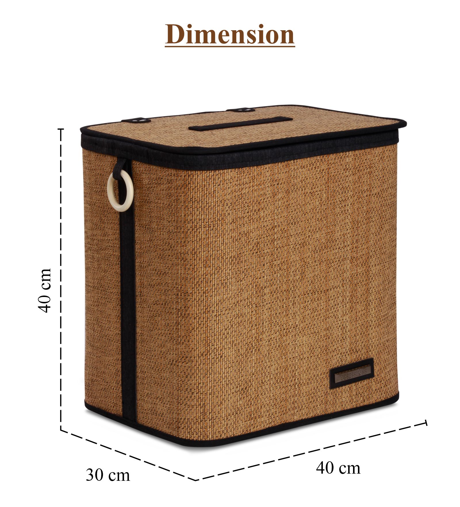 Sophia Laundry Basket Storage Brown and Black