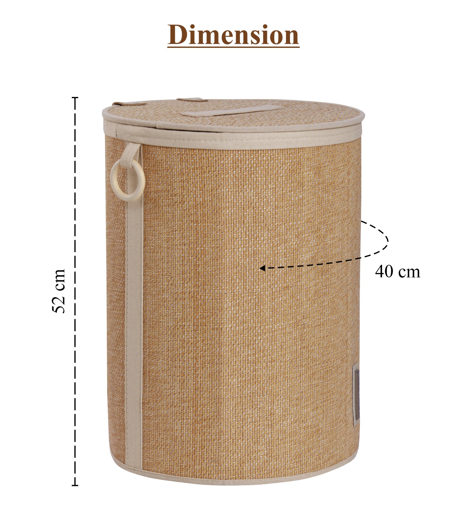 Sophia Laundry Basket Storage Brown and White