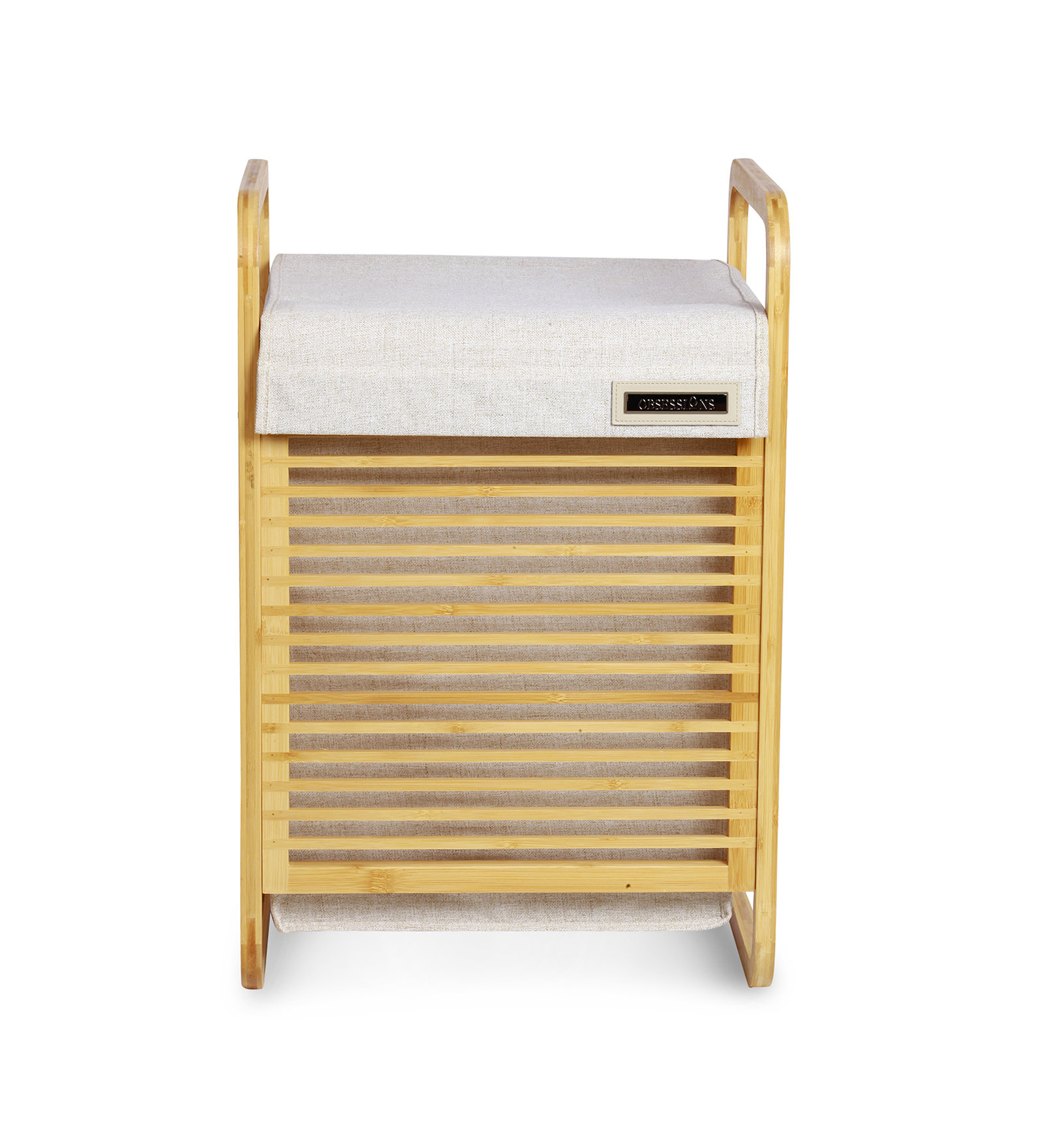 Sophia Laundry Basket Storage White and Beige