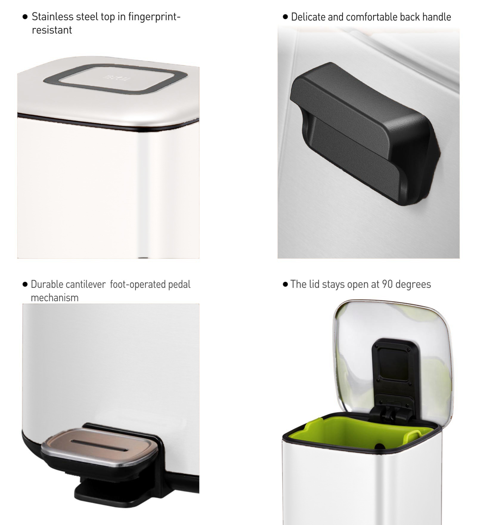 Eko 9388 Regent Deodorizer Compartment Step Bin White