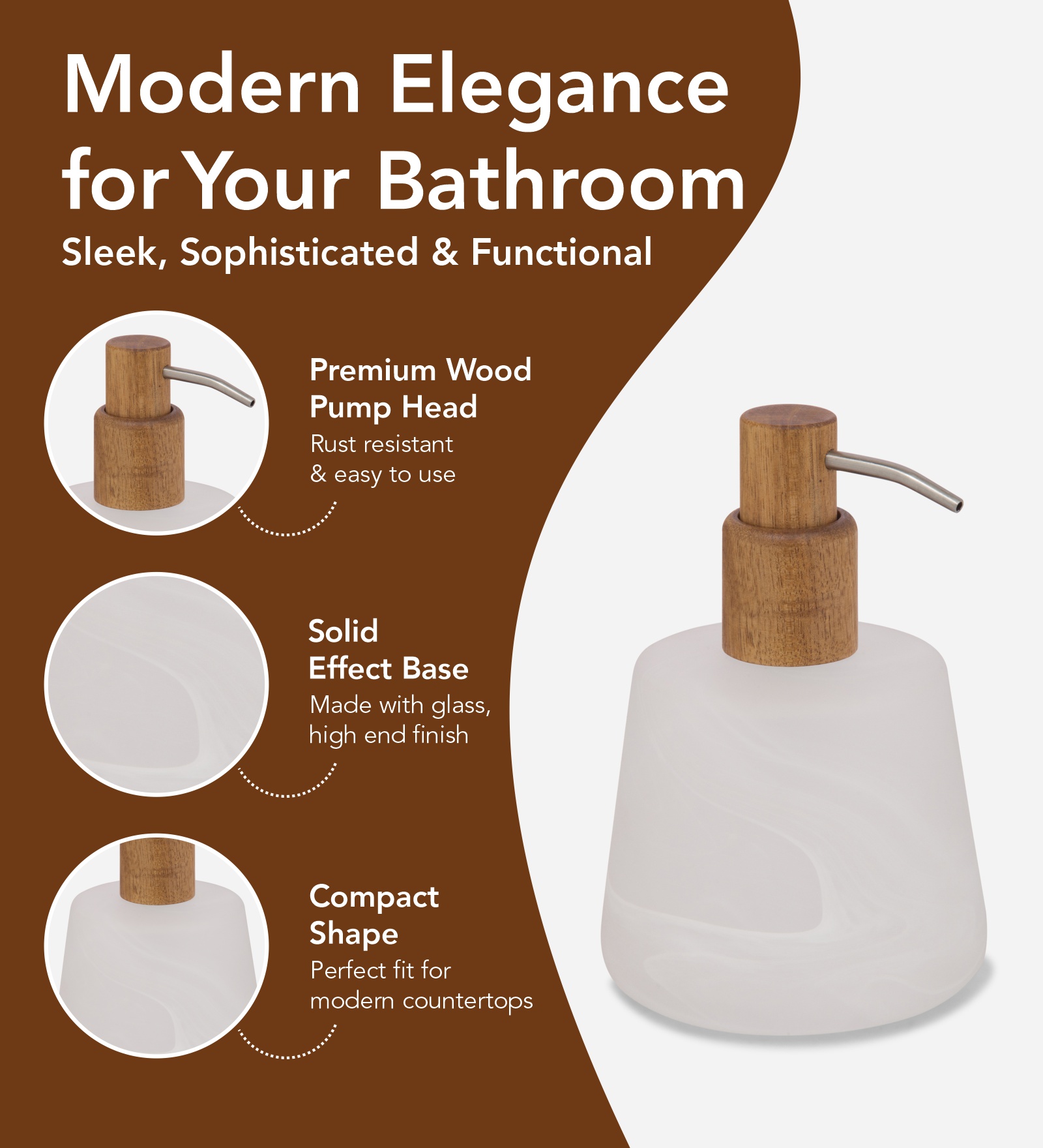 Prism 2 Glass Bath Set White