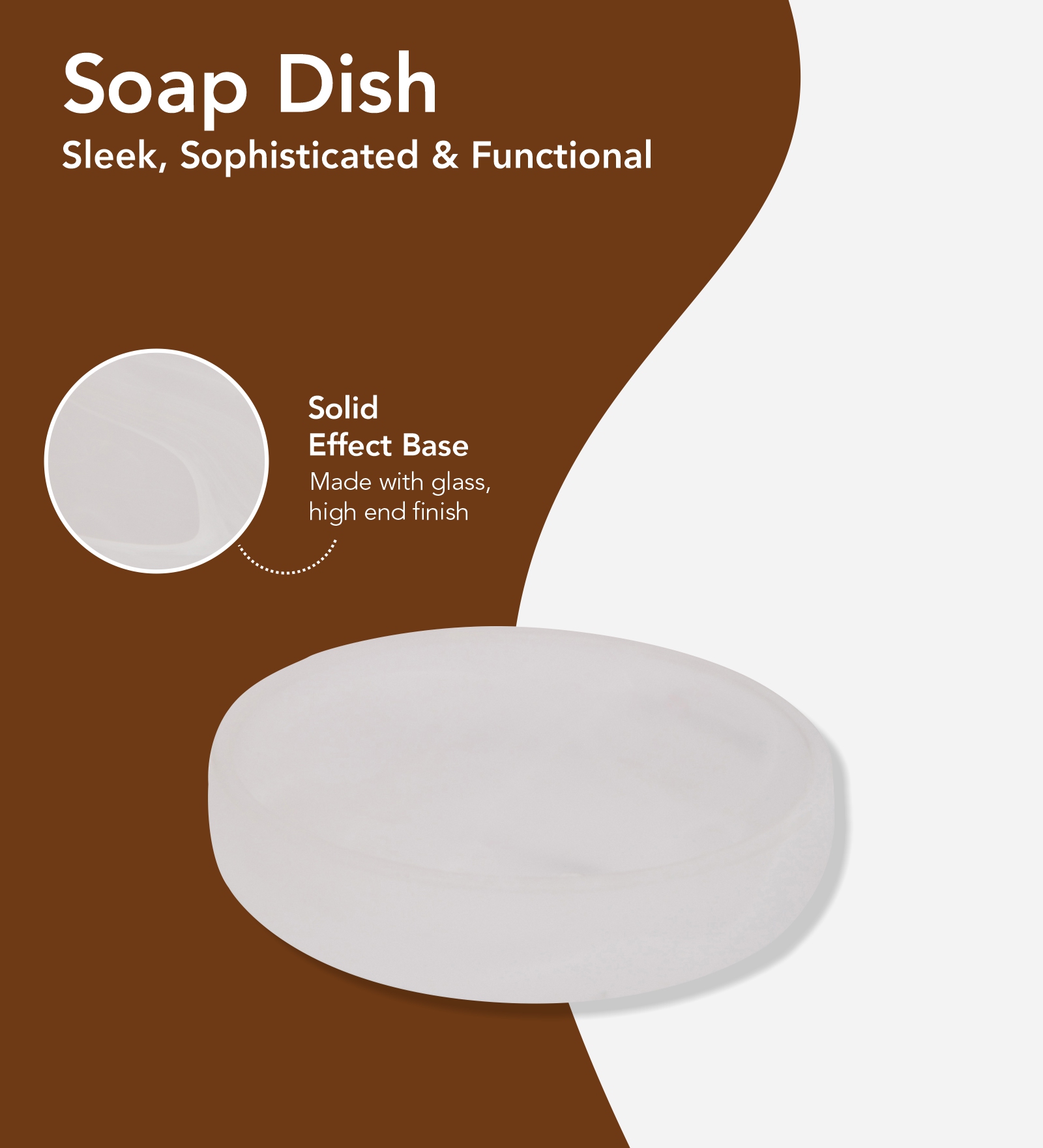 Prism 2 Glass Bath Set White