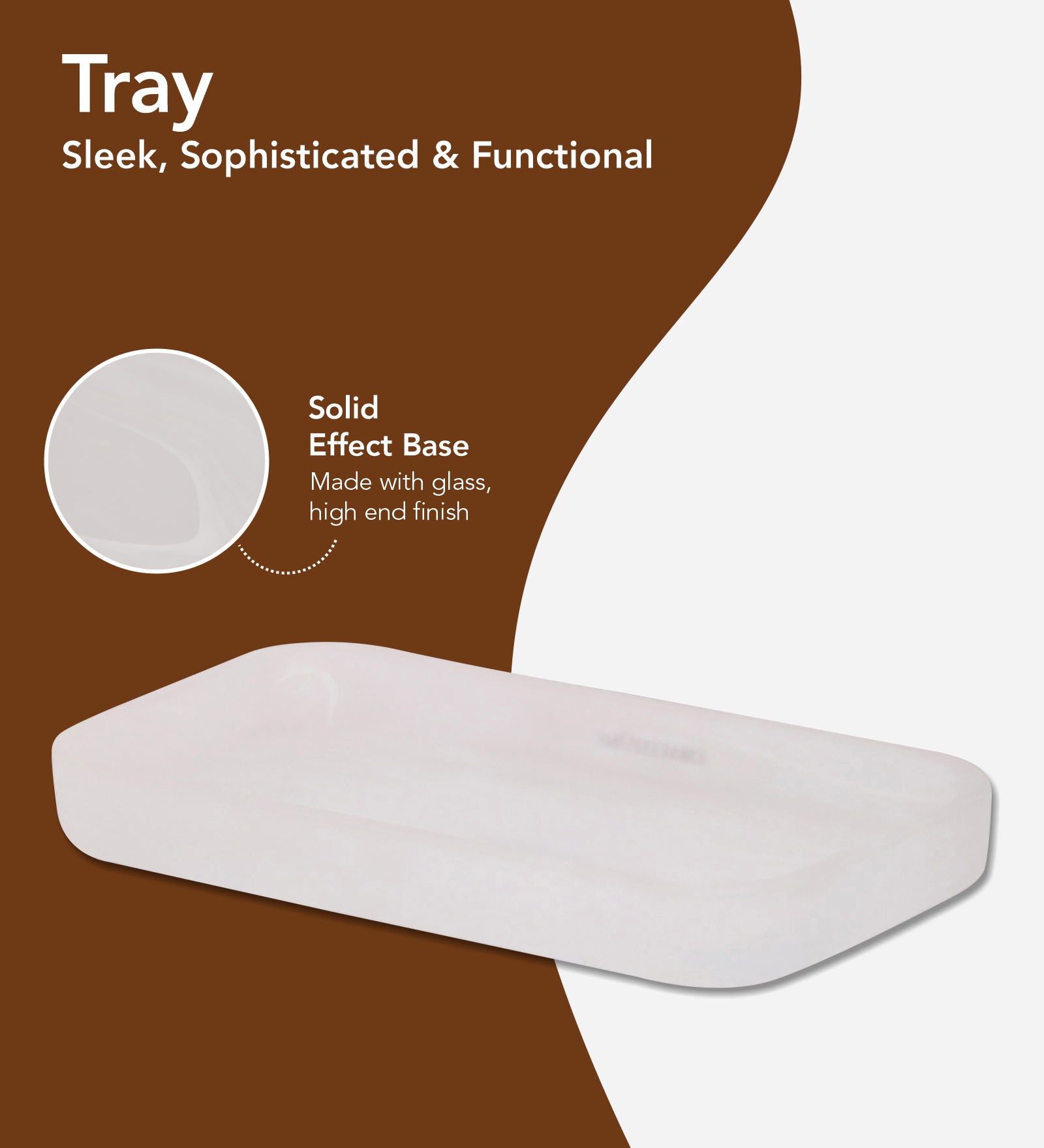 Prism 2 Glass Bath Set White