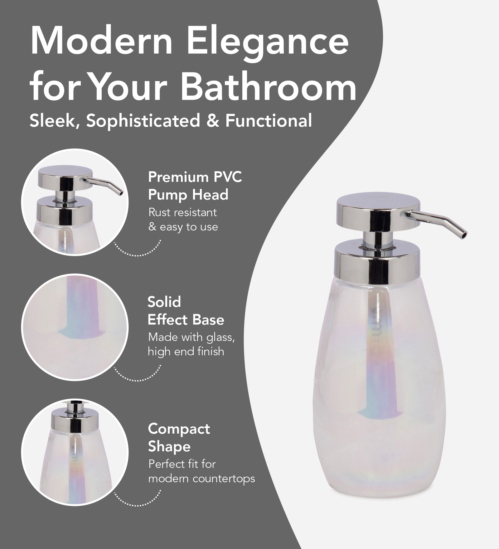 Prism 2 Glass Bath Set Off White