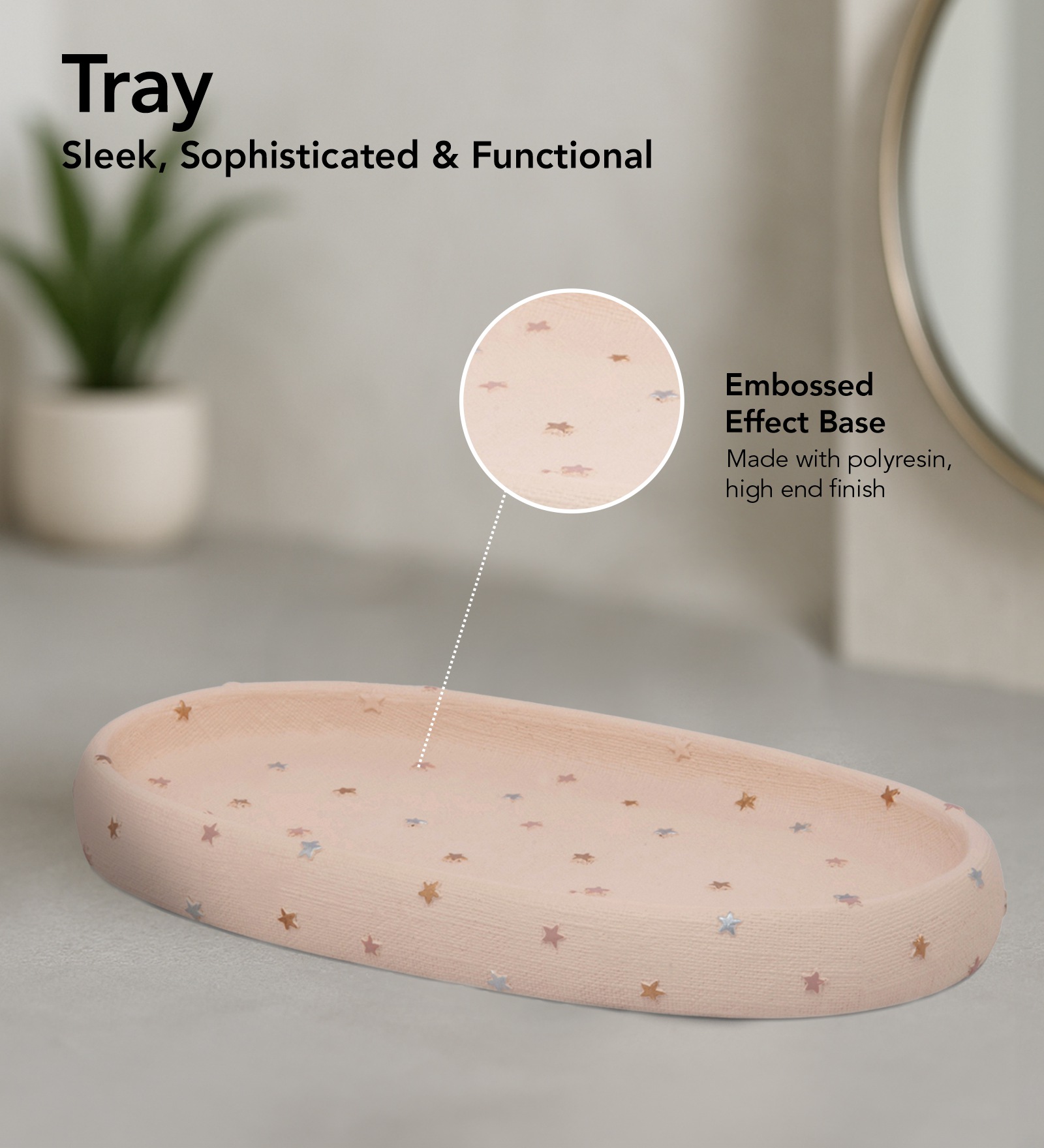 Spaze 2 Polyresin Bath Set Pink