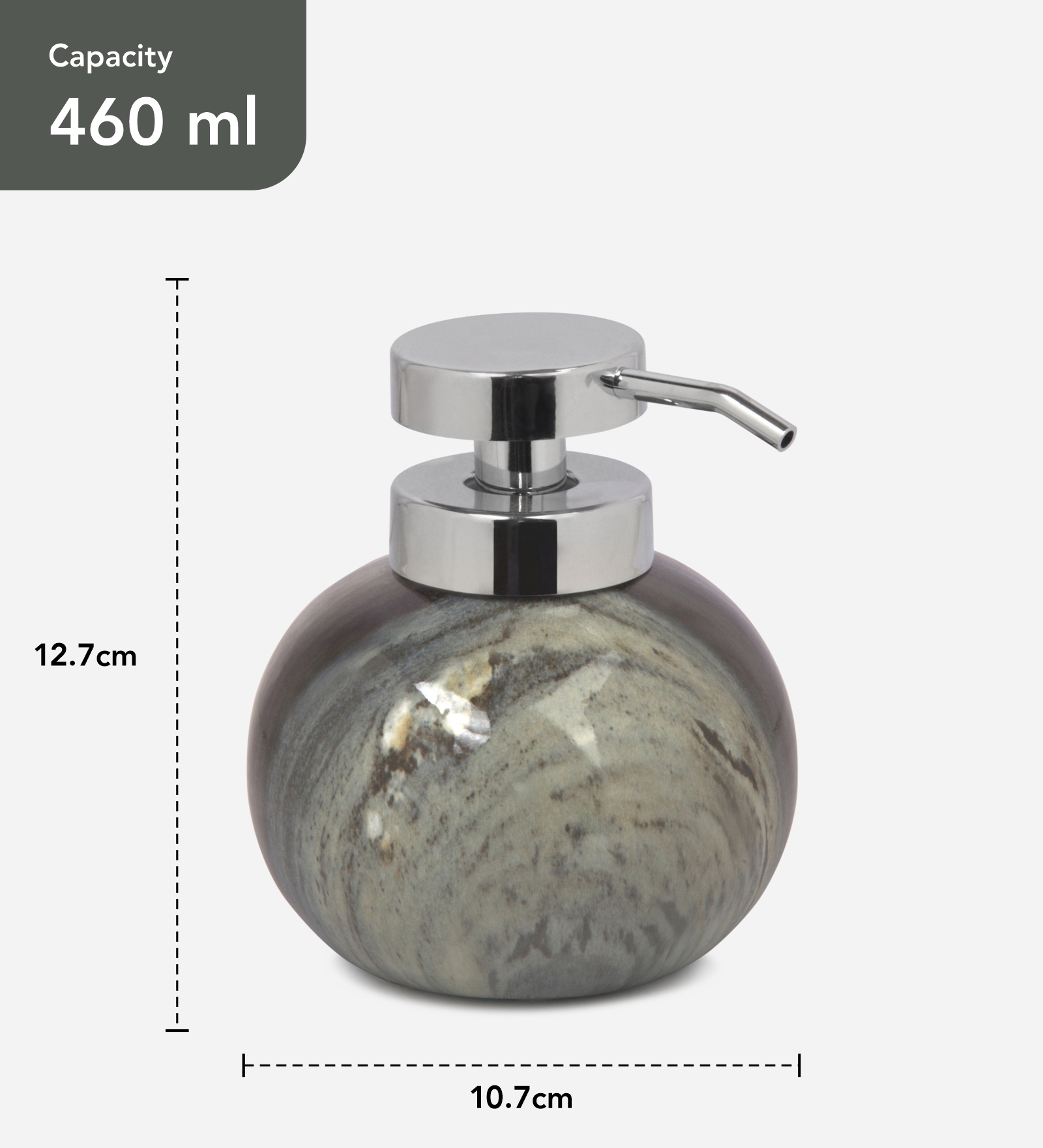 Caddy Polyresin Soap Dispenser Stone