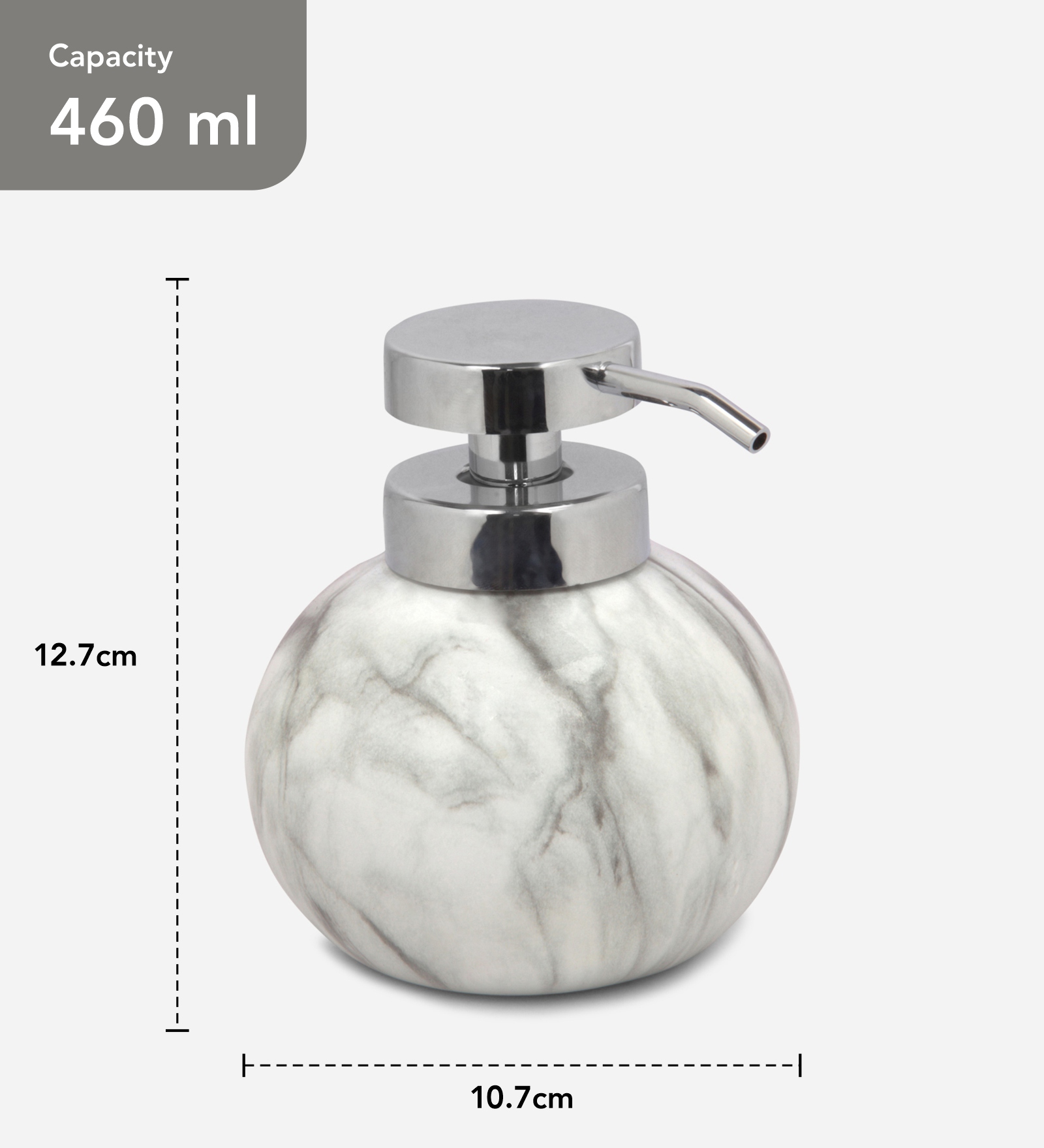 Caddy Polyresin Soap Dispenser White