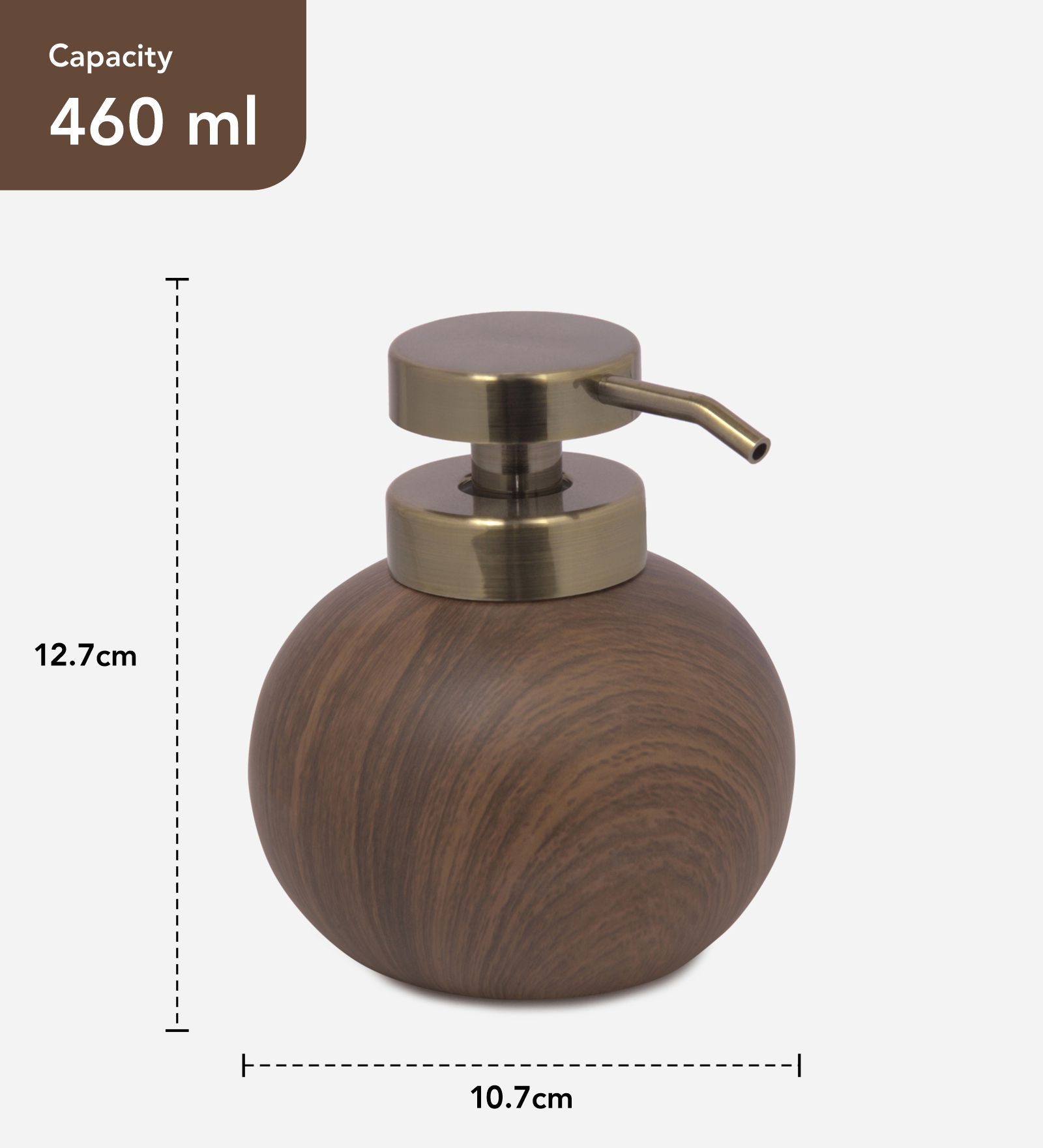 Caddy Polyresin Soap Dispenser Brown
