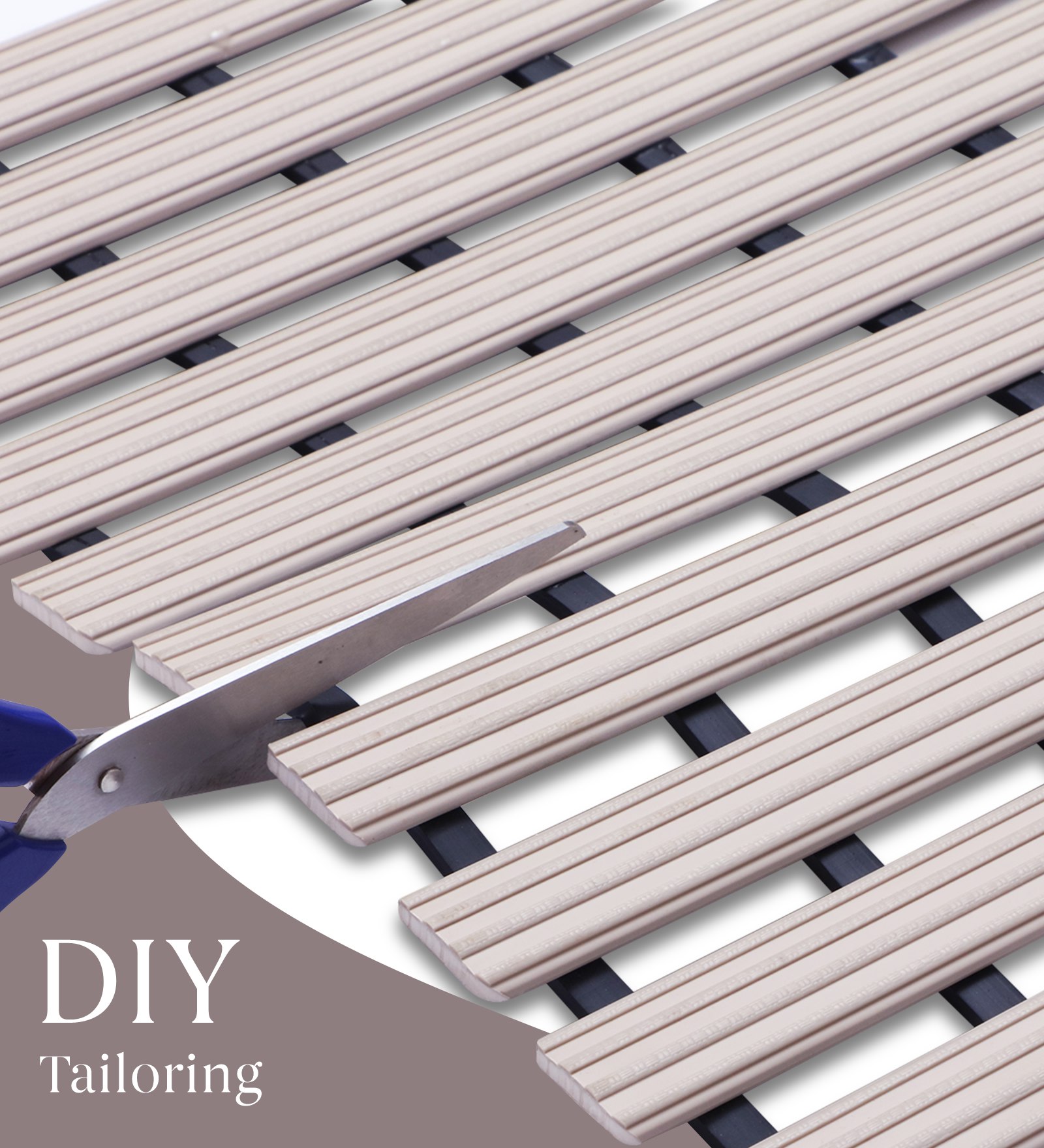 Fredy PVC Shower Mat Sand Shell