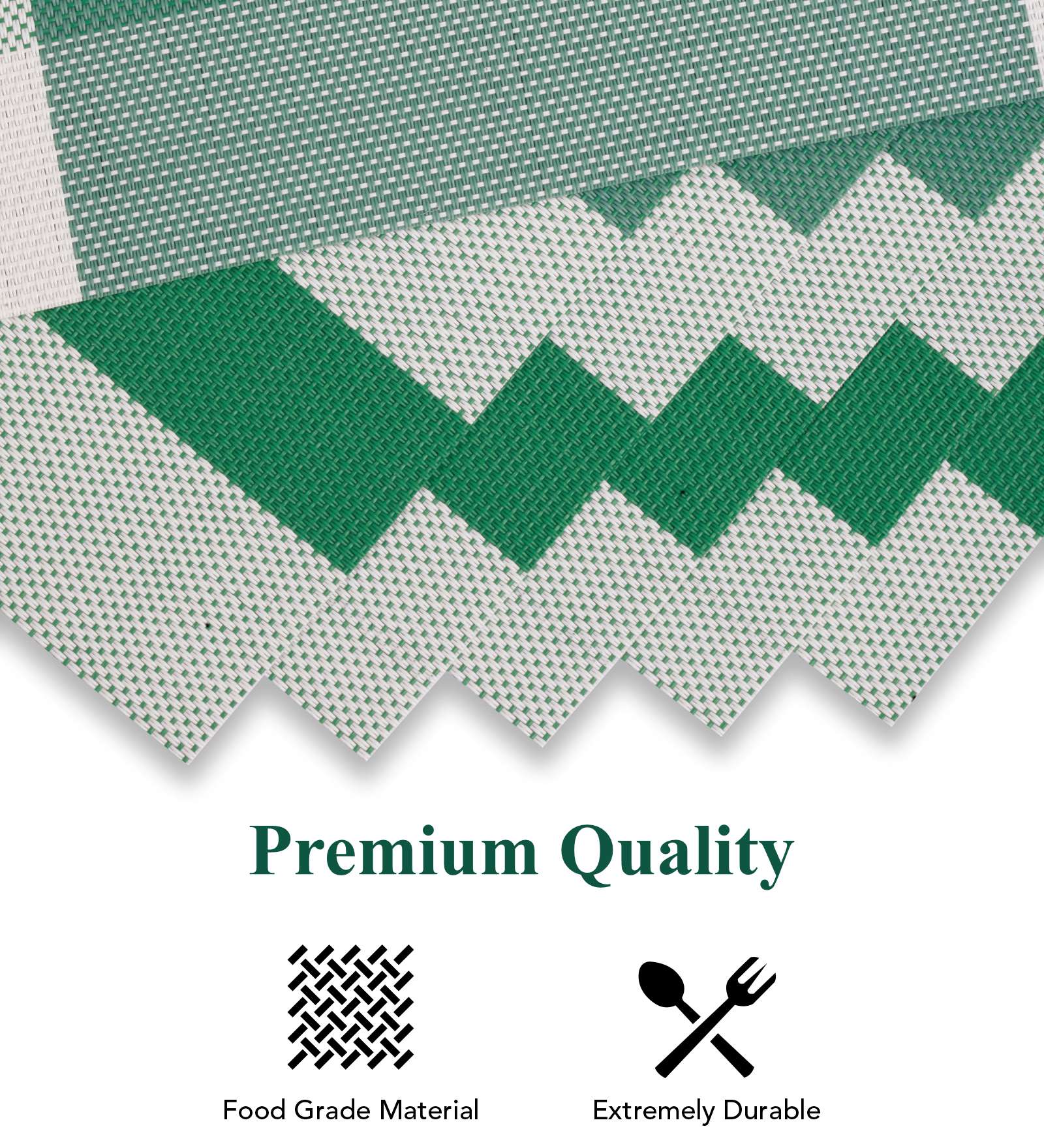 OBSESSIONS Heat Resistant and Washable Table Mat Green