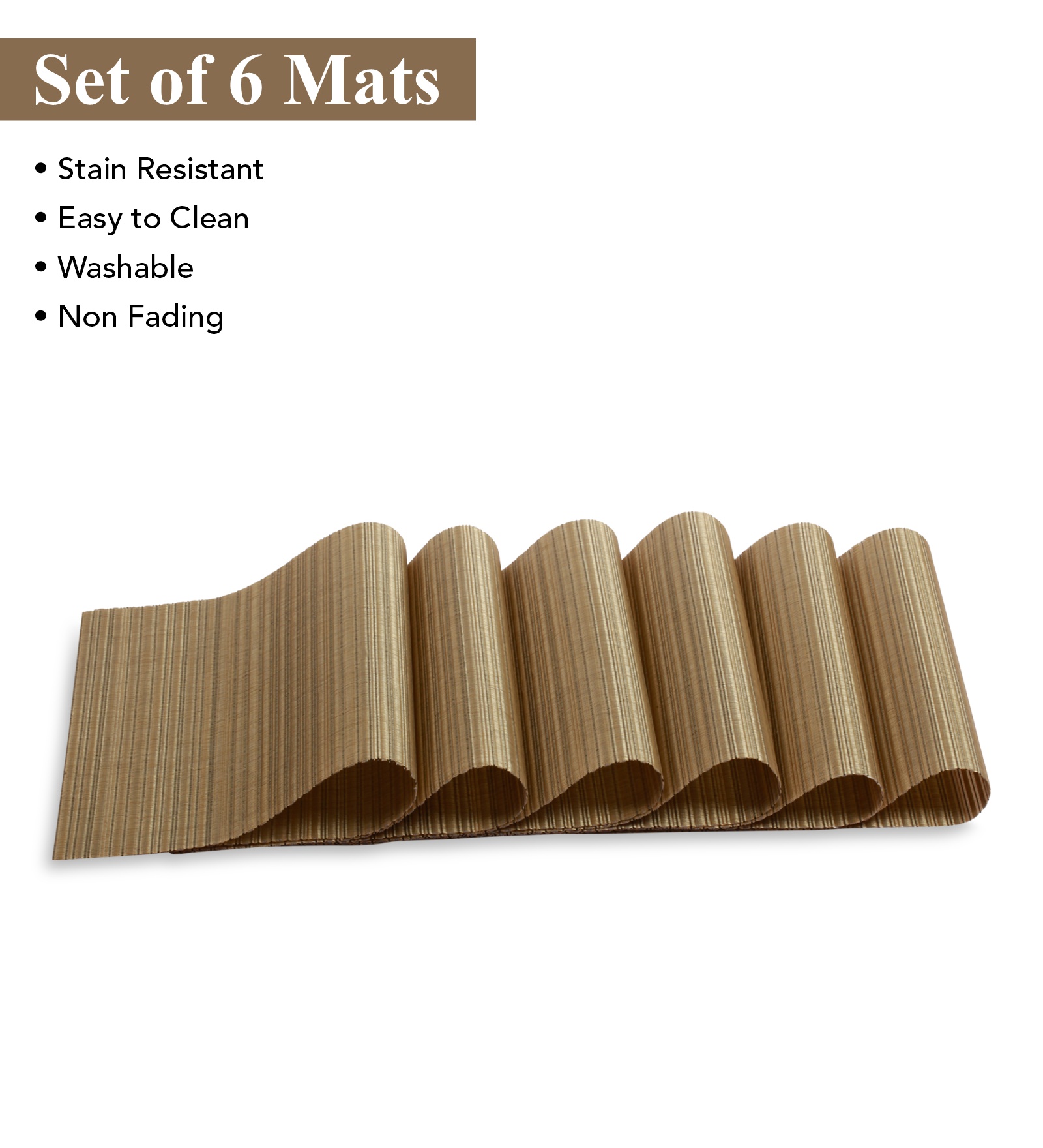 OBSESSIONS Heat Resistant and Washable Table Mat Brown