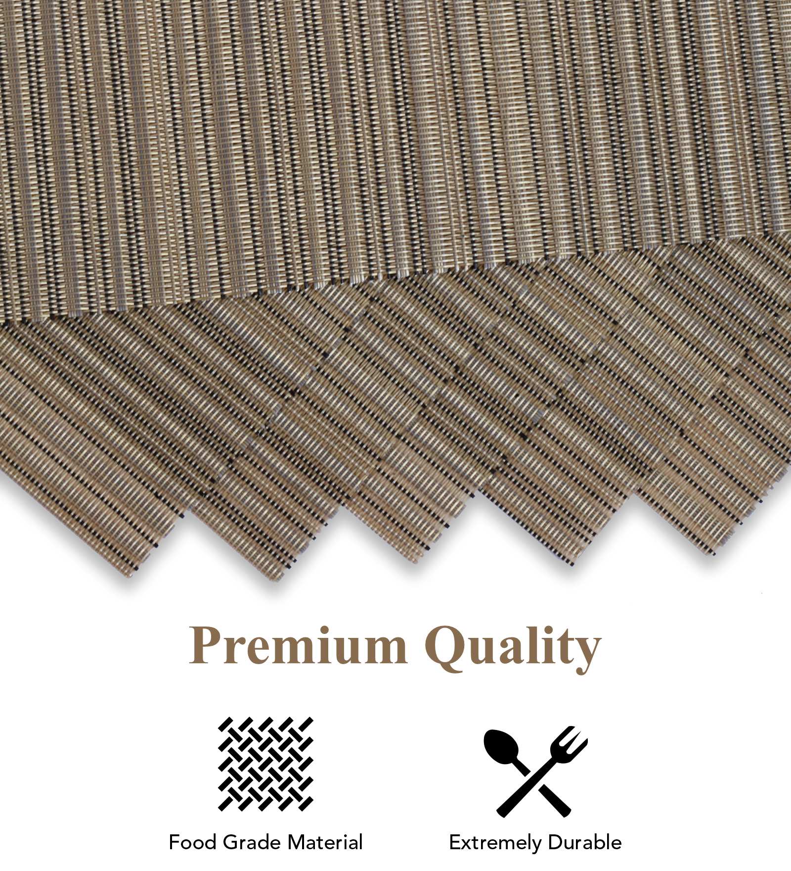OBSESSIONS Heat Resistant and Washable Table Mat Brown