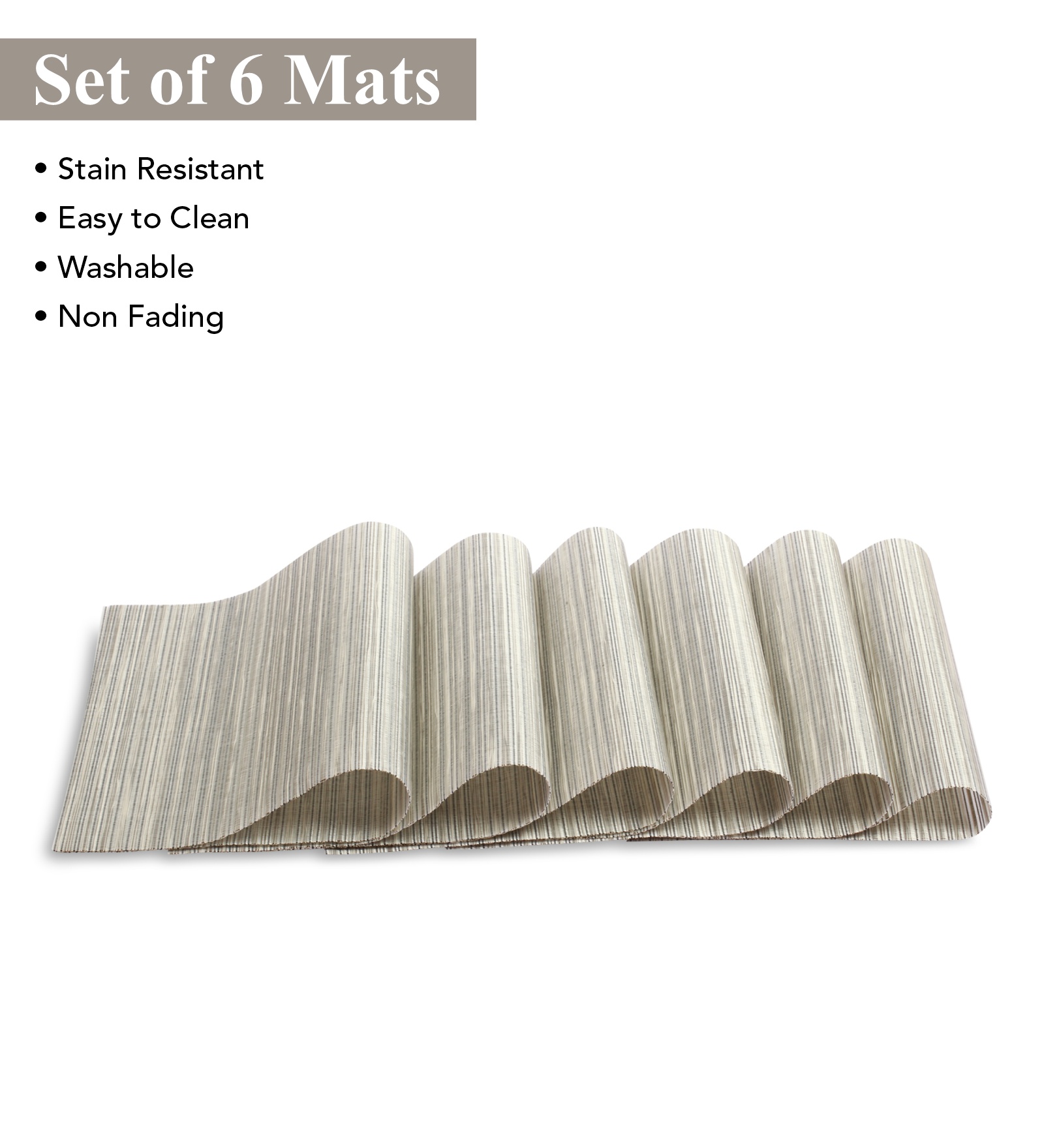 OBSESSIONS Heat Resistant and Washable Table Mat Grey