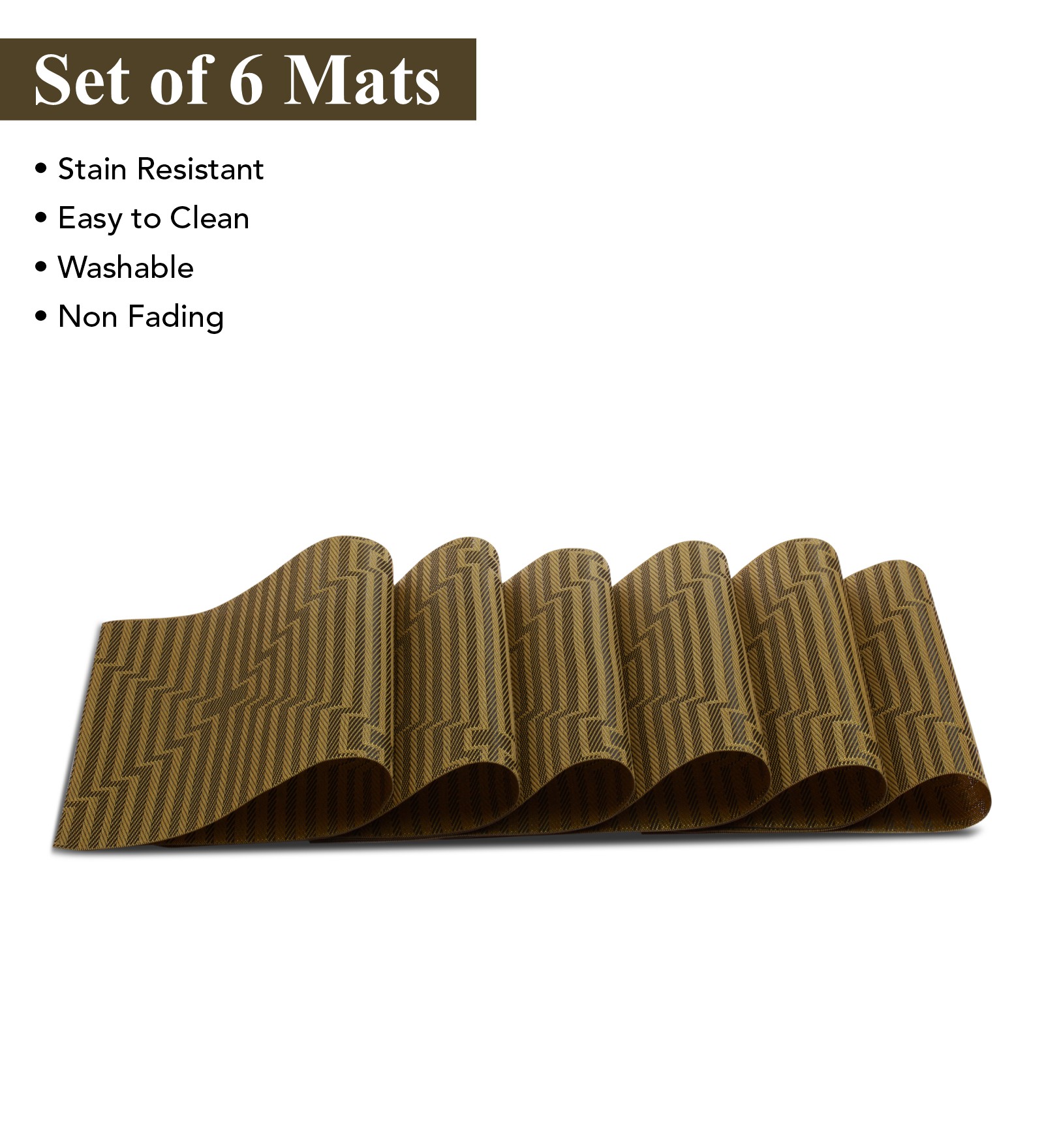 OBSESSIONS Heat Resistant and Washable Table Mat Copper