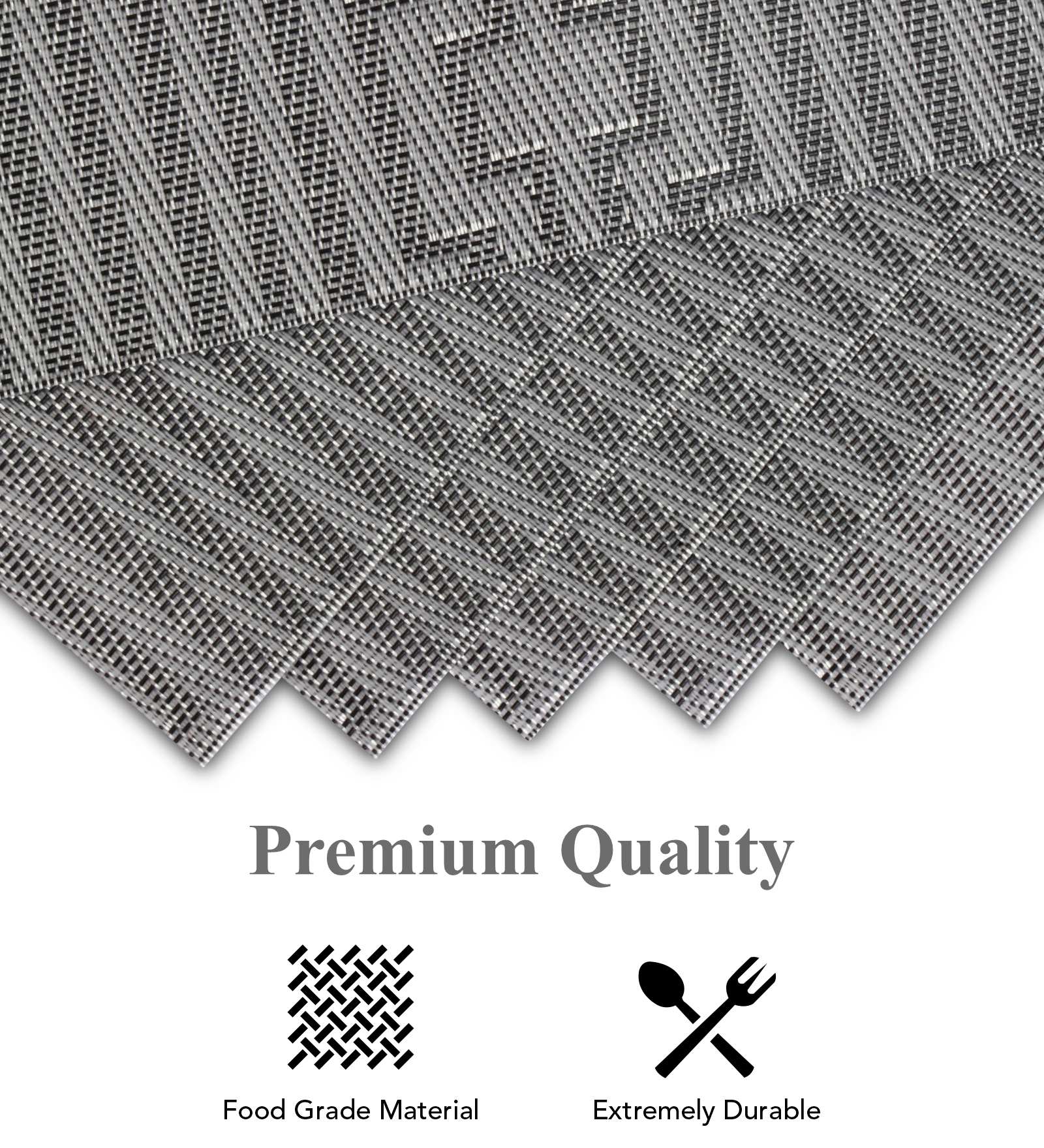 OBSESSIONS Heat Resistant and Washable Table Mat Grey