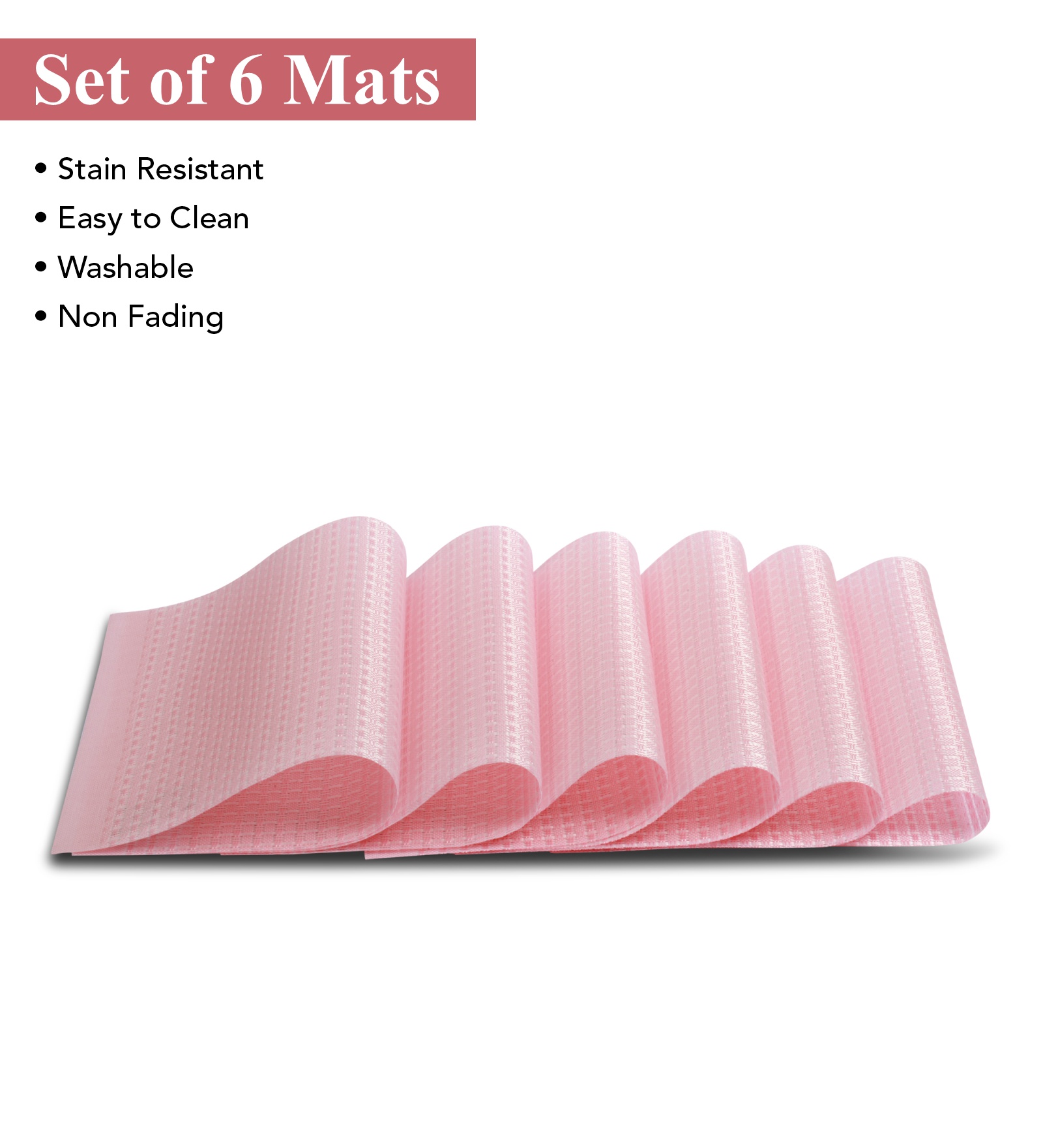 OBSESSIONS Heat Resistant and Washable Table Mat Pink