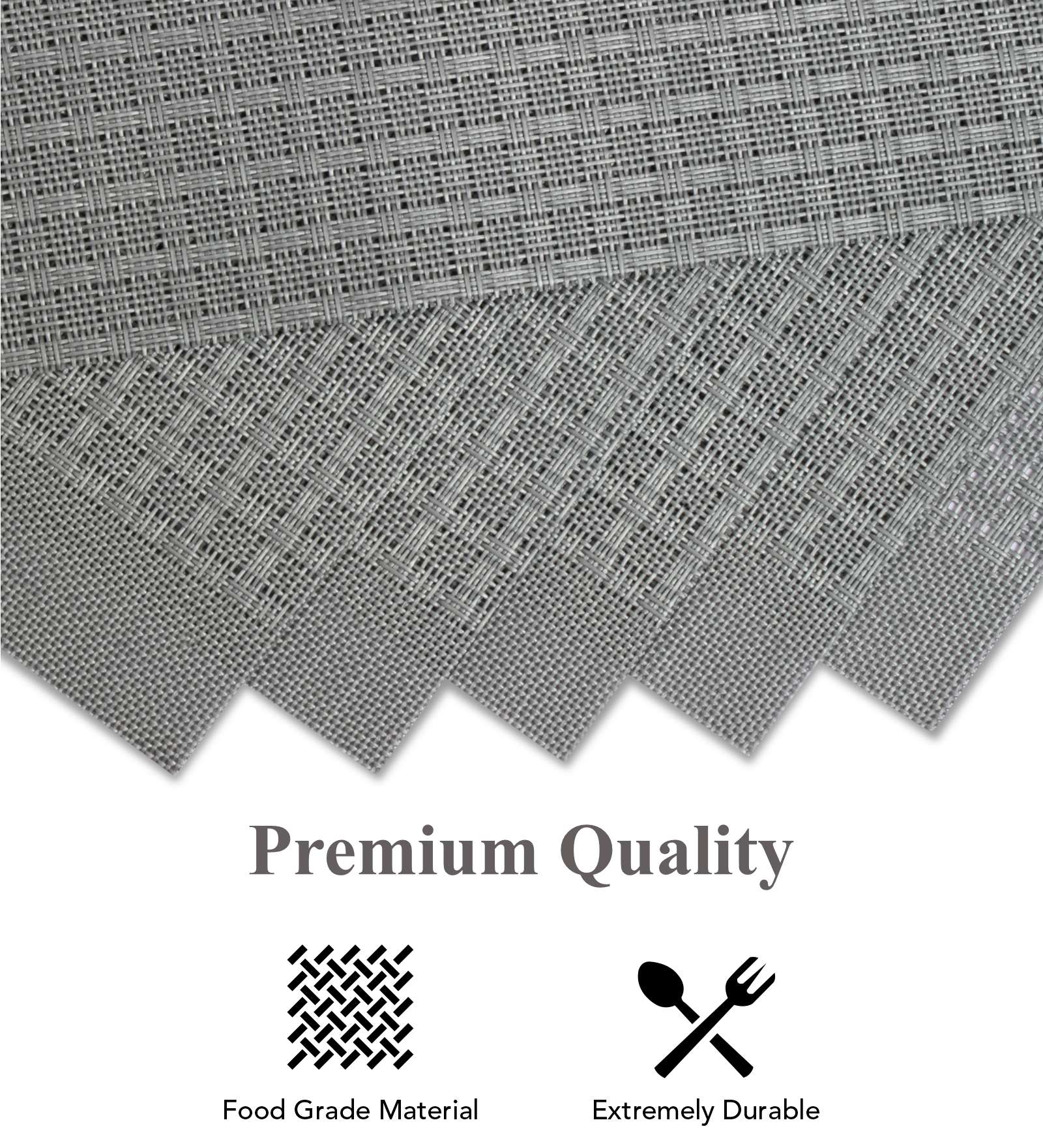OBSESSIONS Heat Resistant and Washable Table Mat Grey