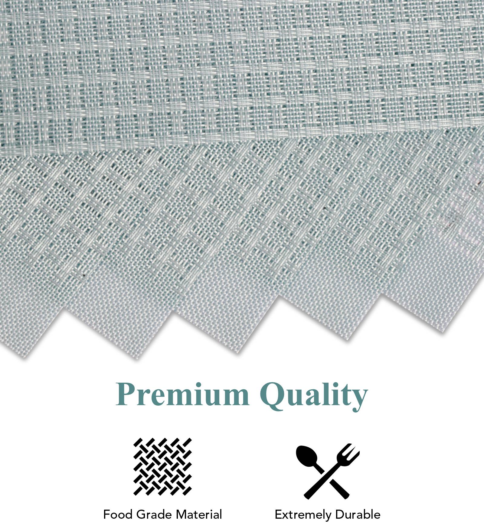 OBSESSIONS Heat Resistant and Washable Table Mat Aqua