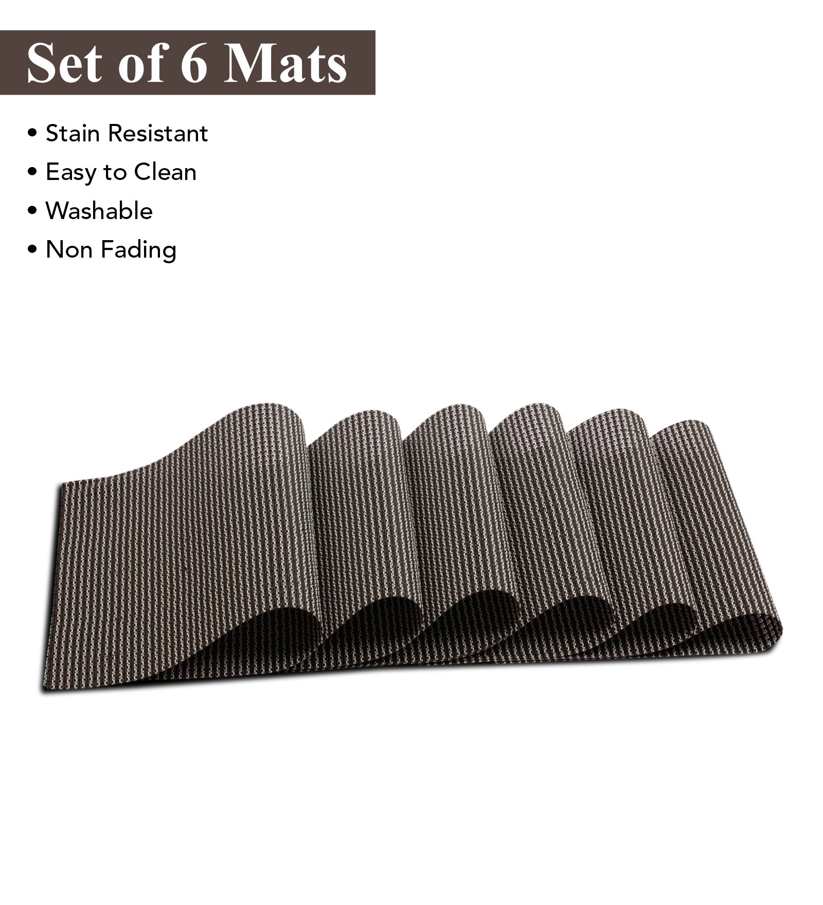 OBSESSIONS Heat Resistant and Washable Table Mat Grey