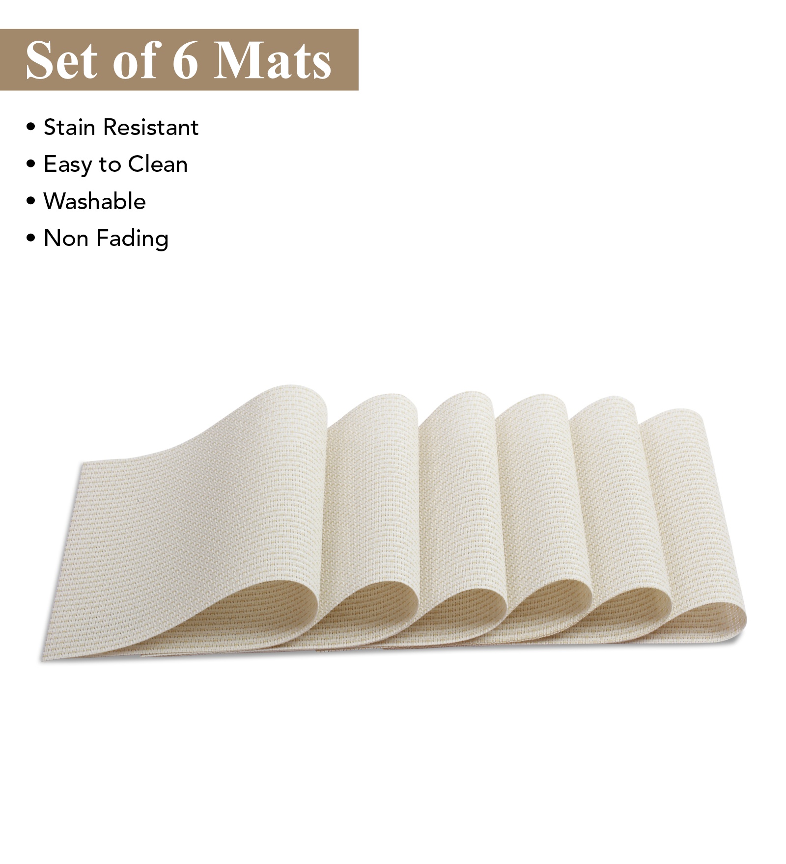 OBSESSIONS Heat Resistant and Washable Table Mat Cream