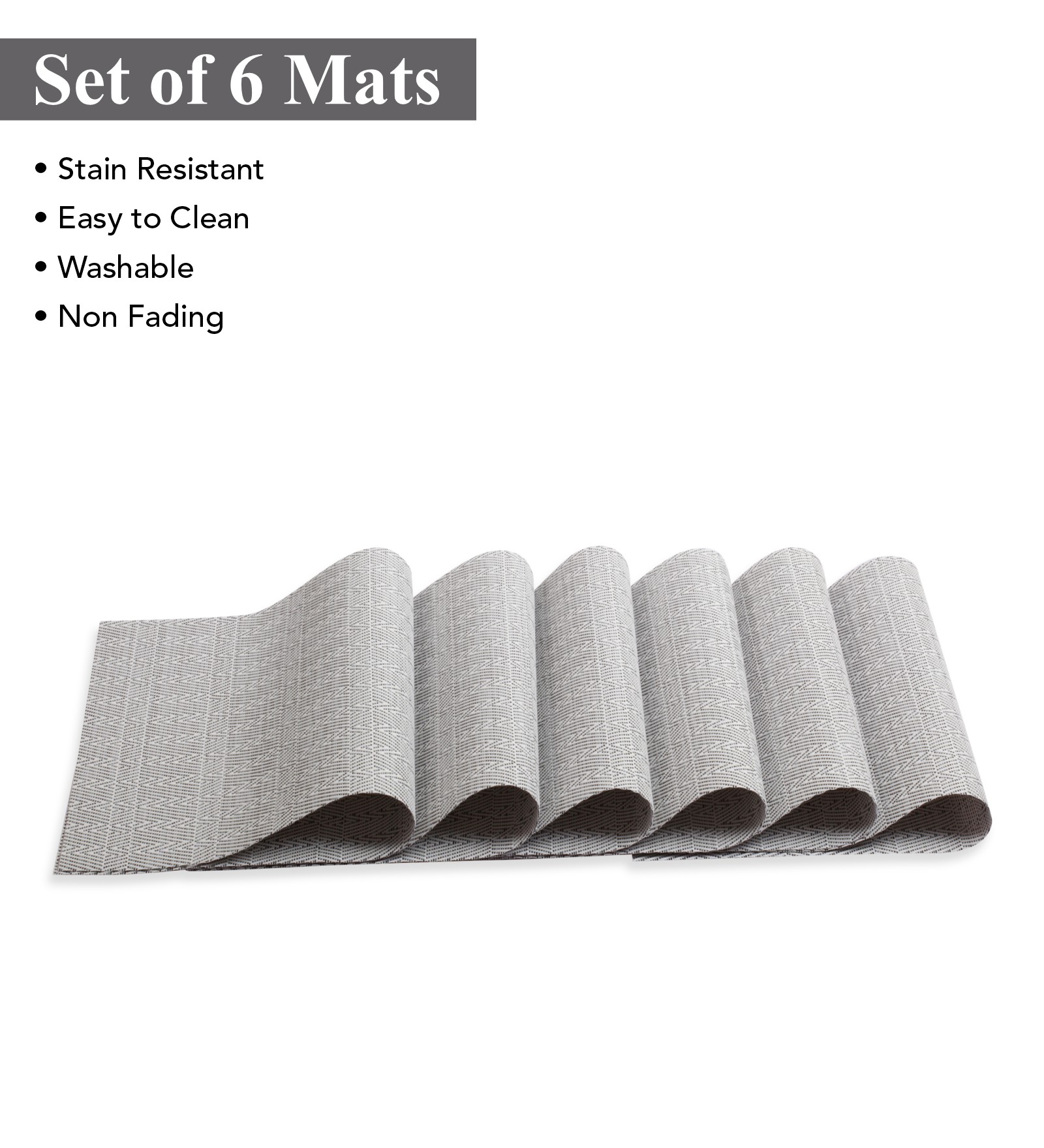 OBSESSIONS Heat Resistant and Washable Table Mat Light Grey