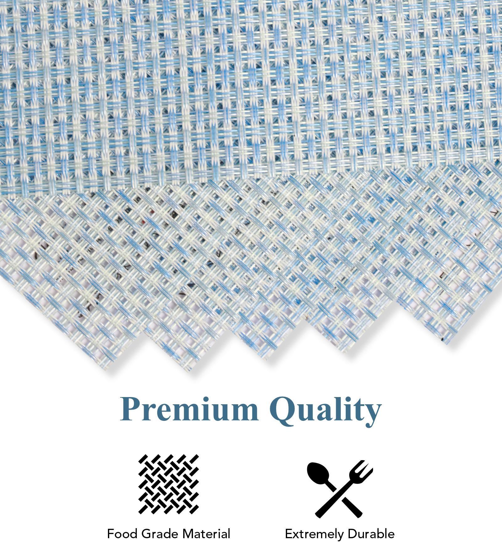 OBSESSIONS Heat Resistant and Washable Table Mat Blue