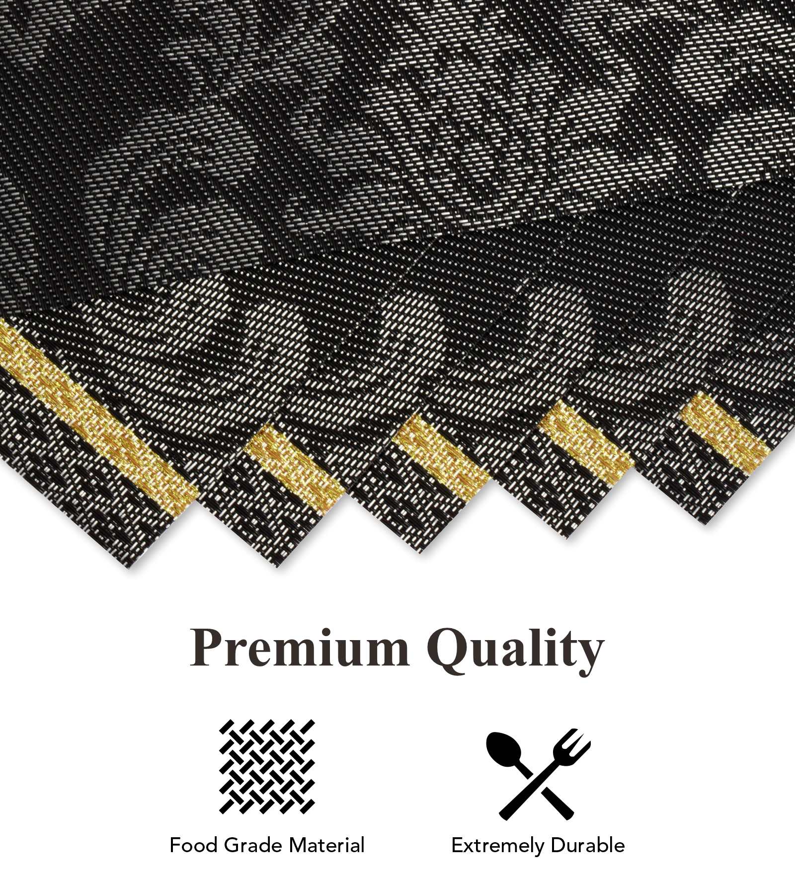OBSESSIONS Heat Resistant and Washable Table Mat Black