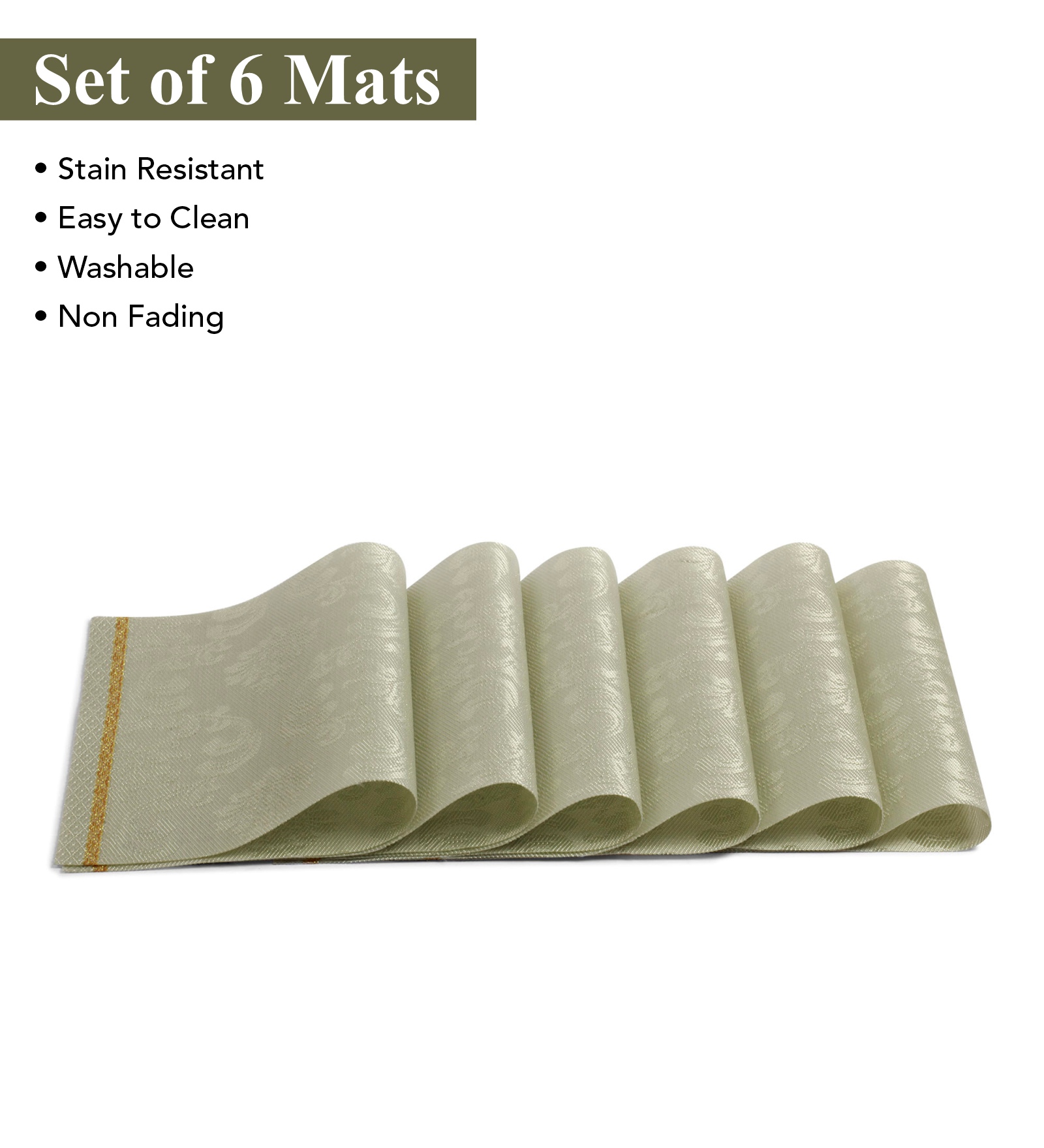 OBSESSIONS Heat Resistant and Washable Table Mat Sage