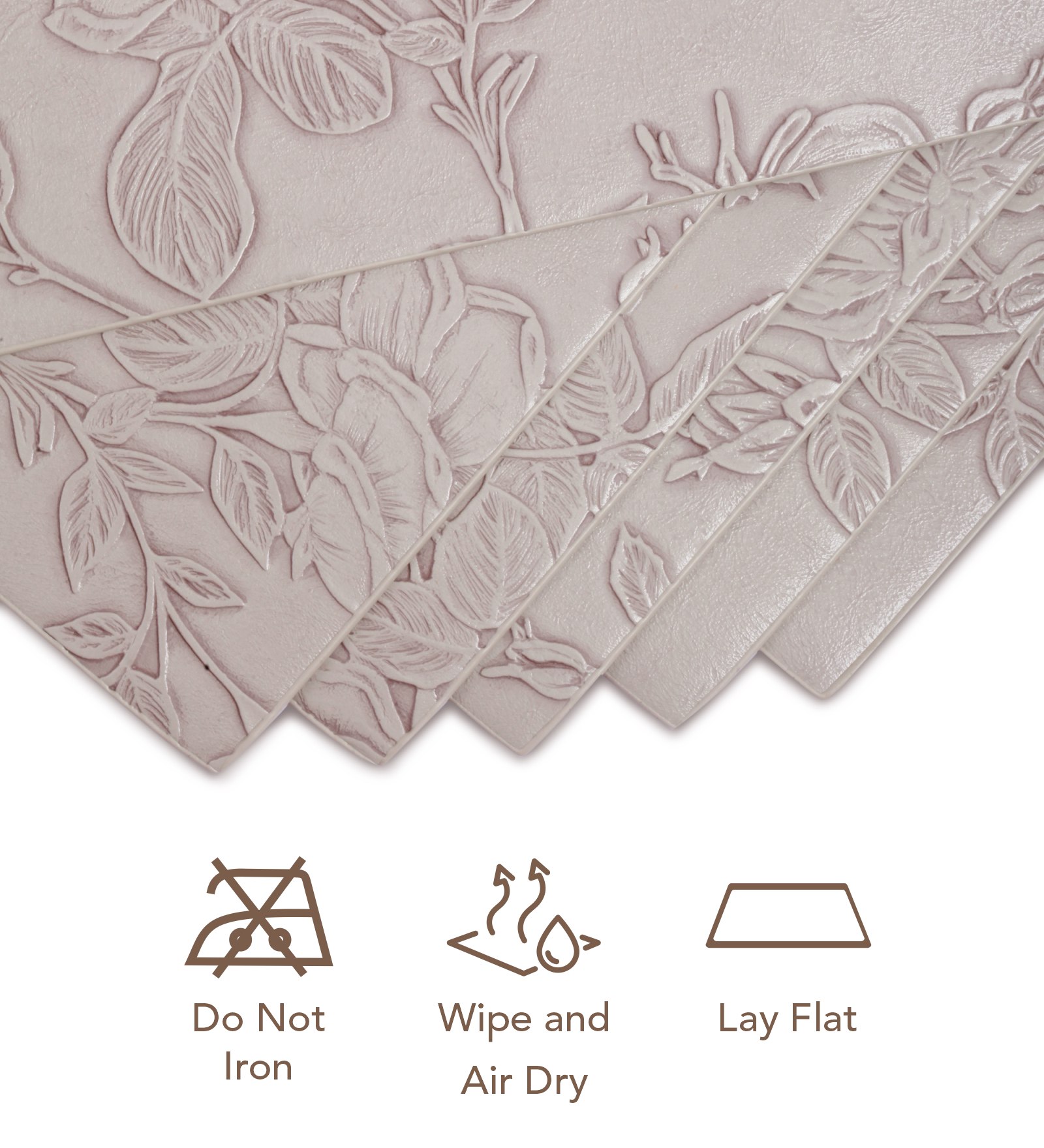 Canvas Solid Dining Table Mat Stone