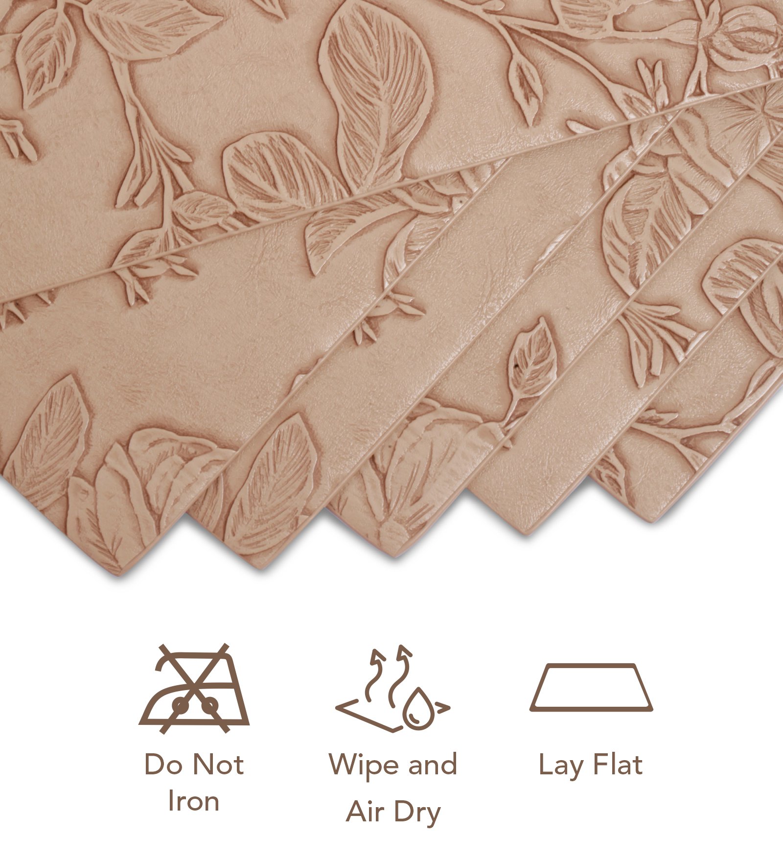 Canvas Solid Dining Table Mat Beige