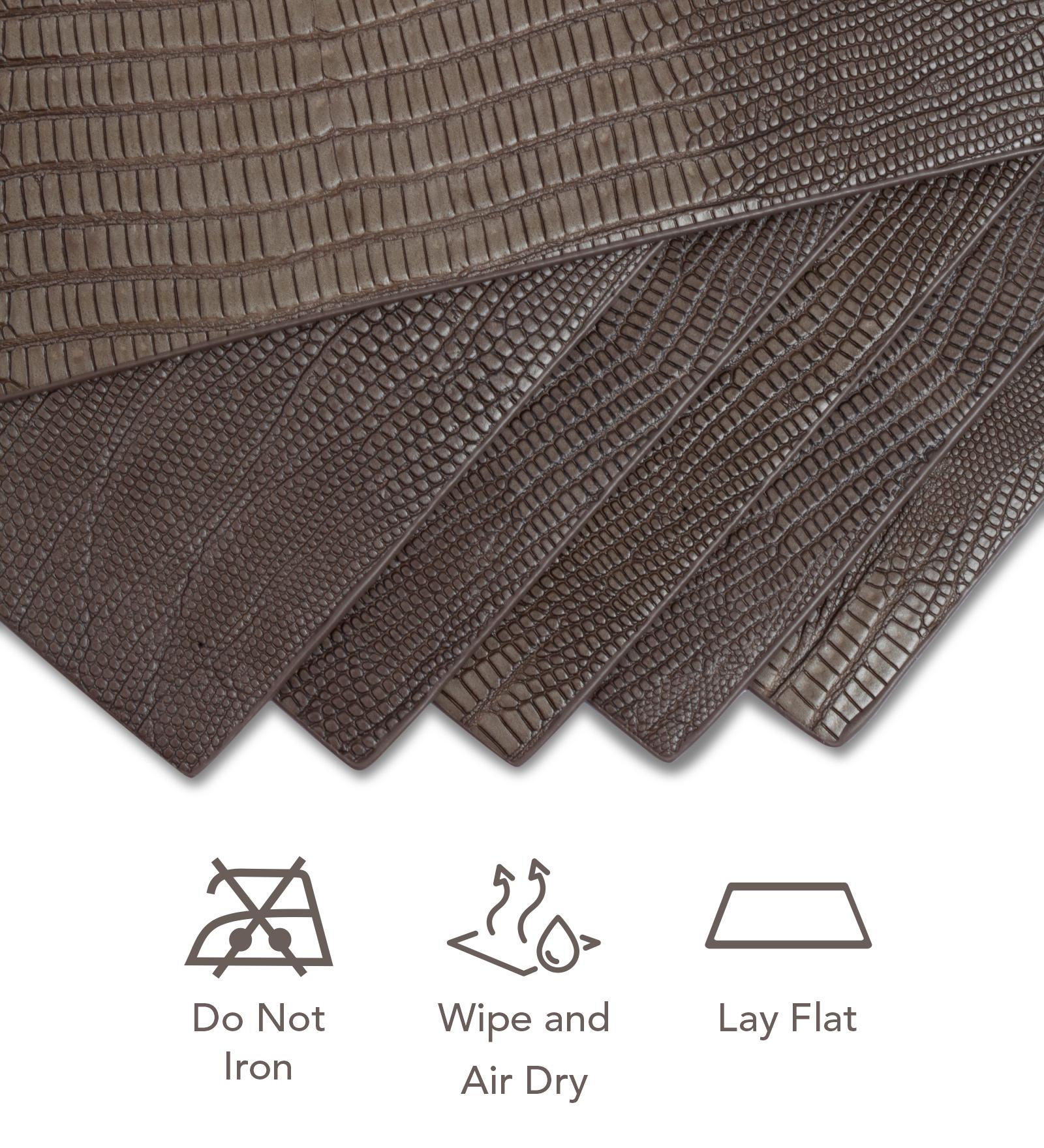 Canvas Solid Dining Table Mat Chocolate