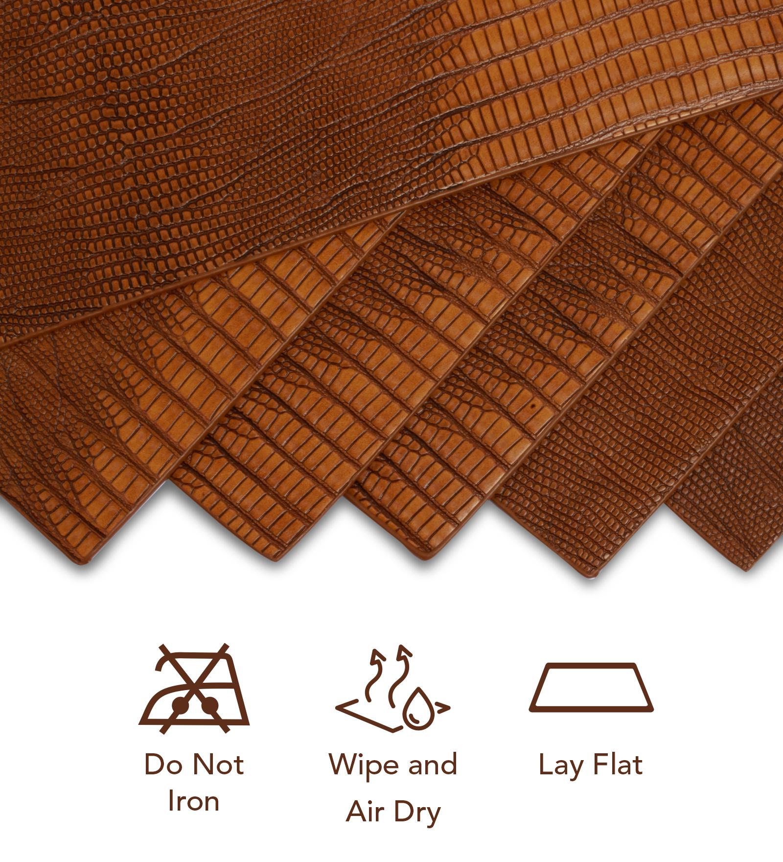 Canvas Solid Dining Table Mat Brown