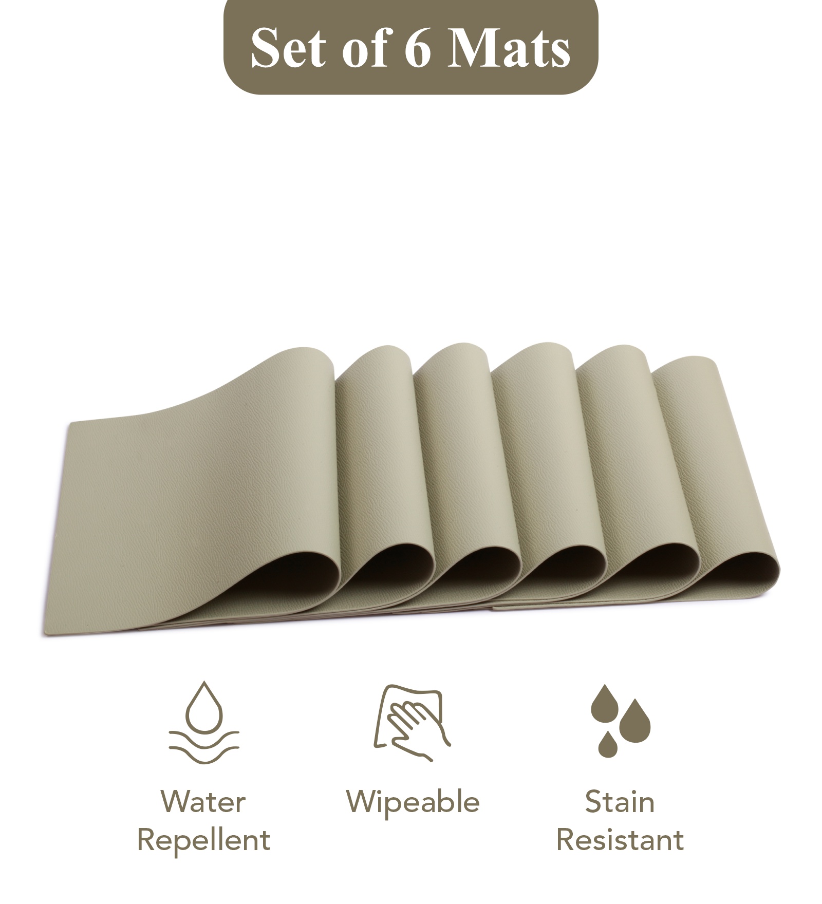 Canvas Solid Dining Table Mat Cream