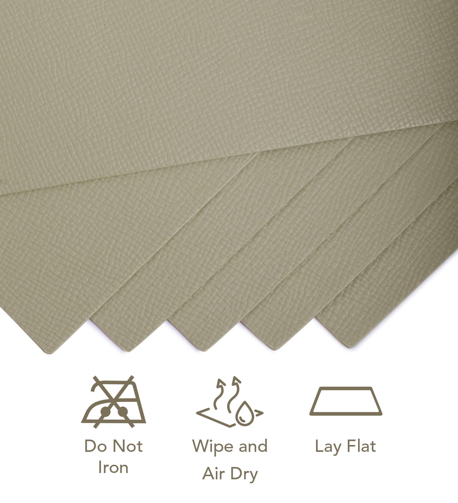 Canvas Solid Dining Table Mat Cream