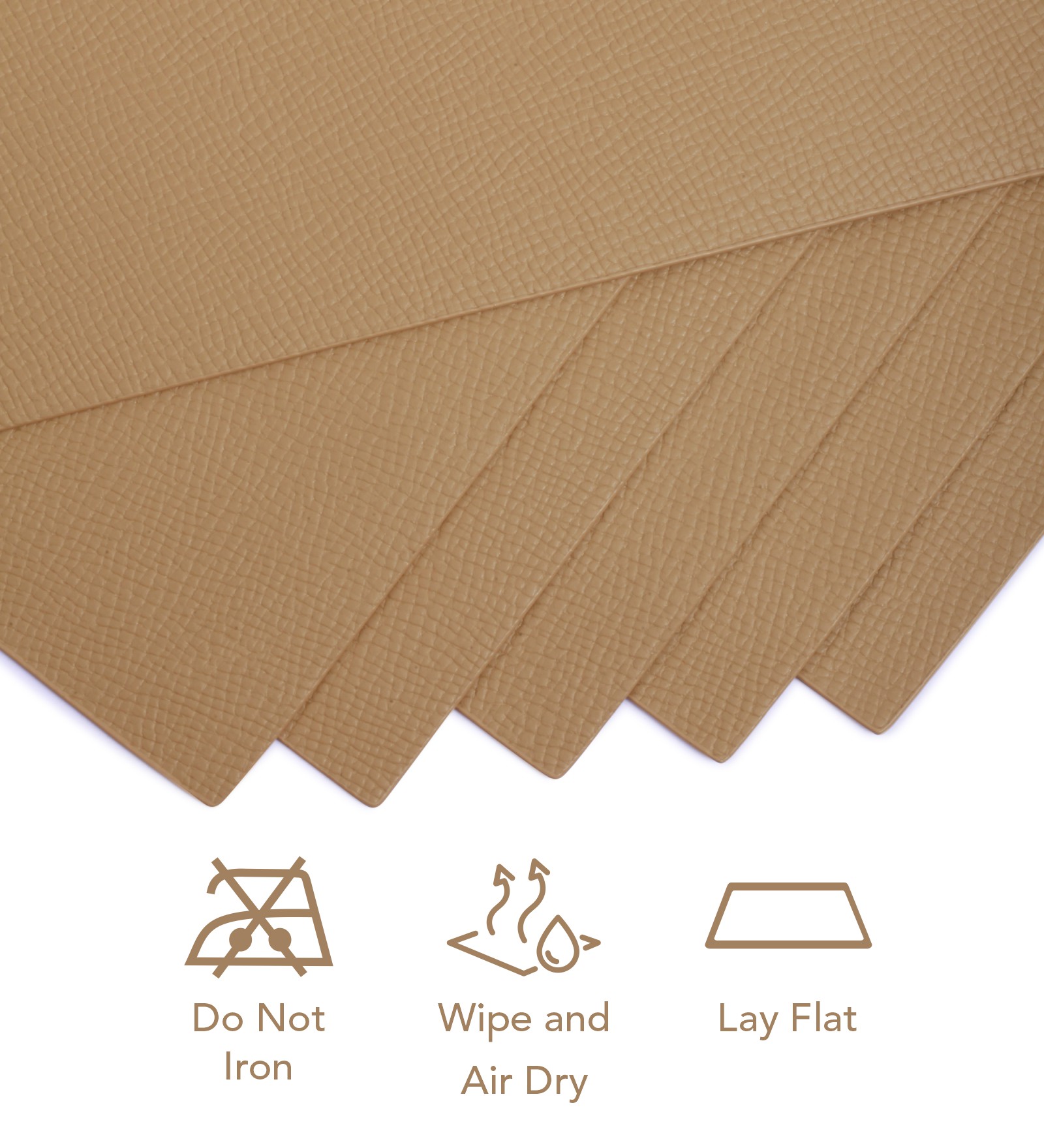 Canvas Solid Dining Table Mat Beige