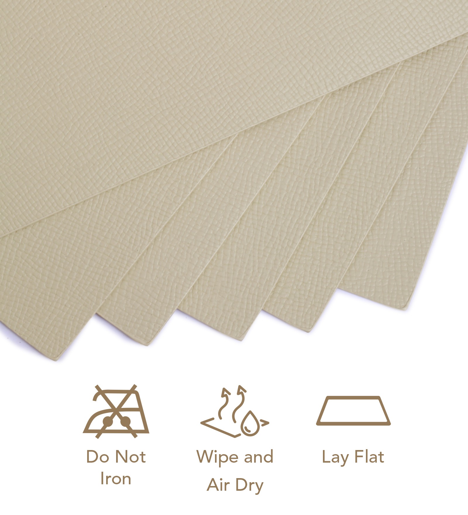 Canvas Solid Dining Table Mat Cream
