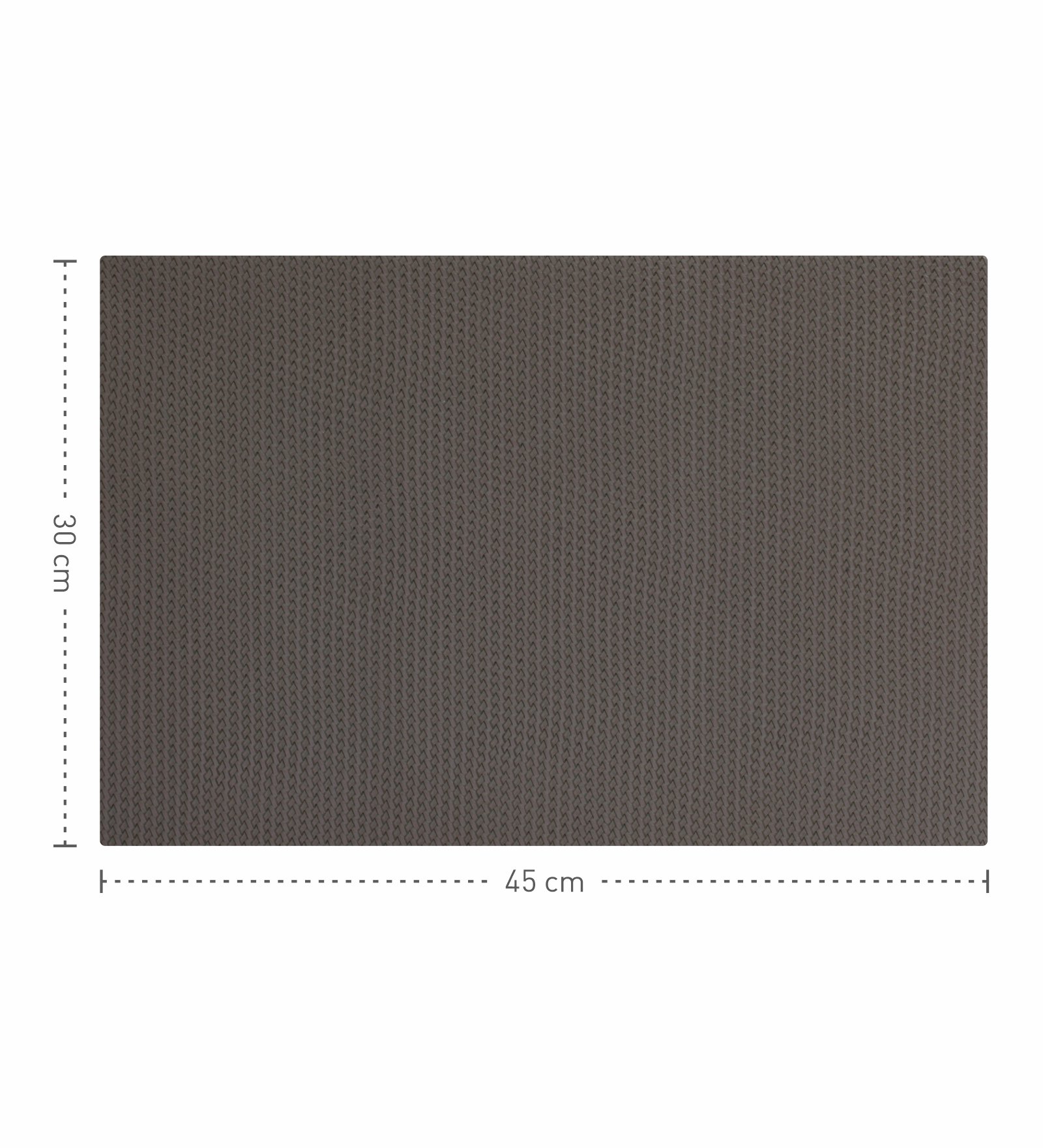 Canvas Solid Dining Table Mat Grey