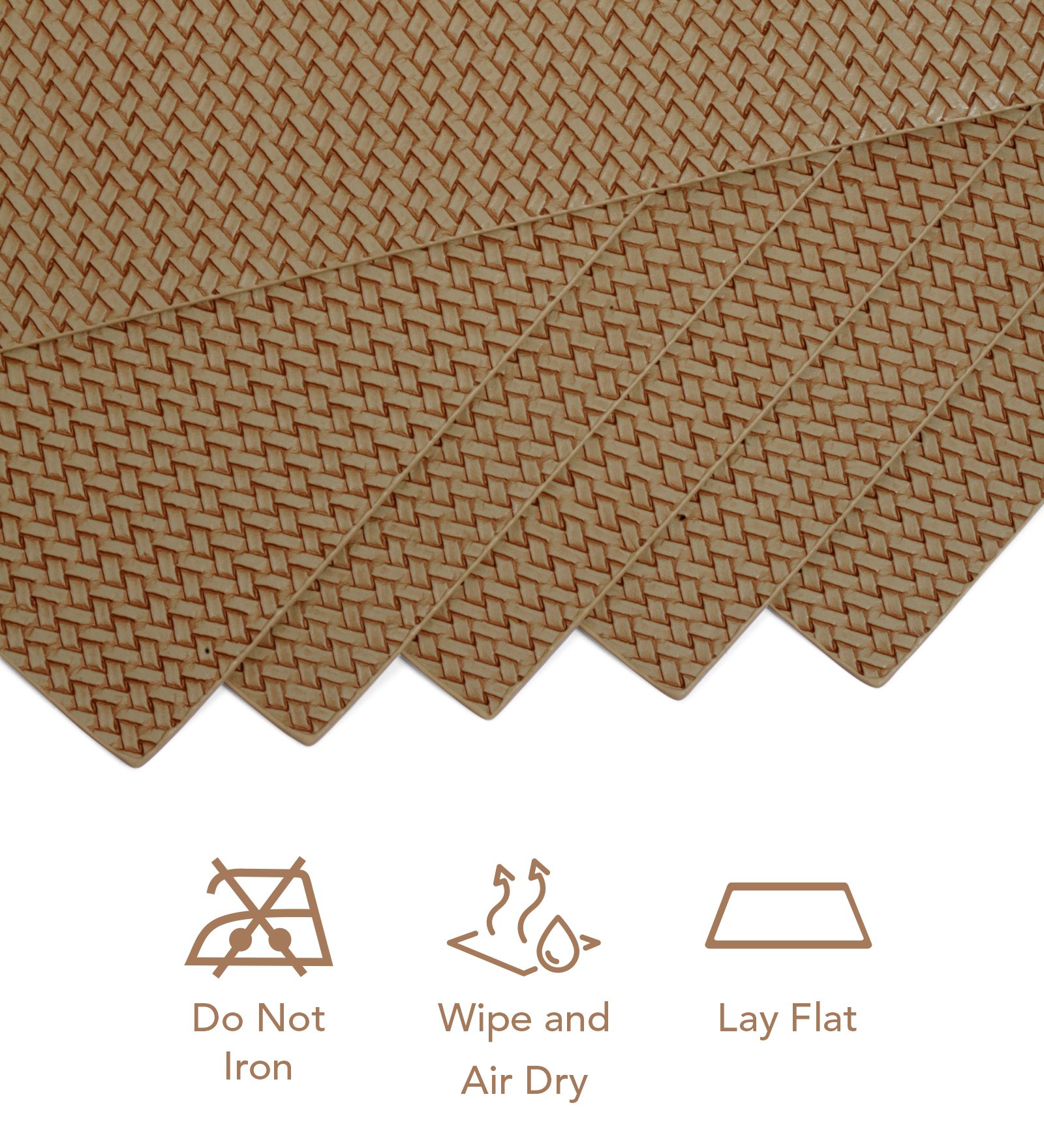 Canvas Solid Dining Table Mat Beige