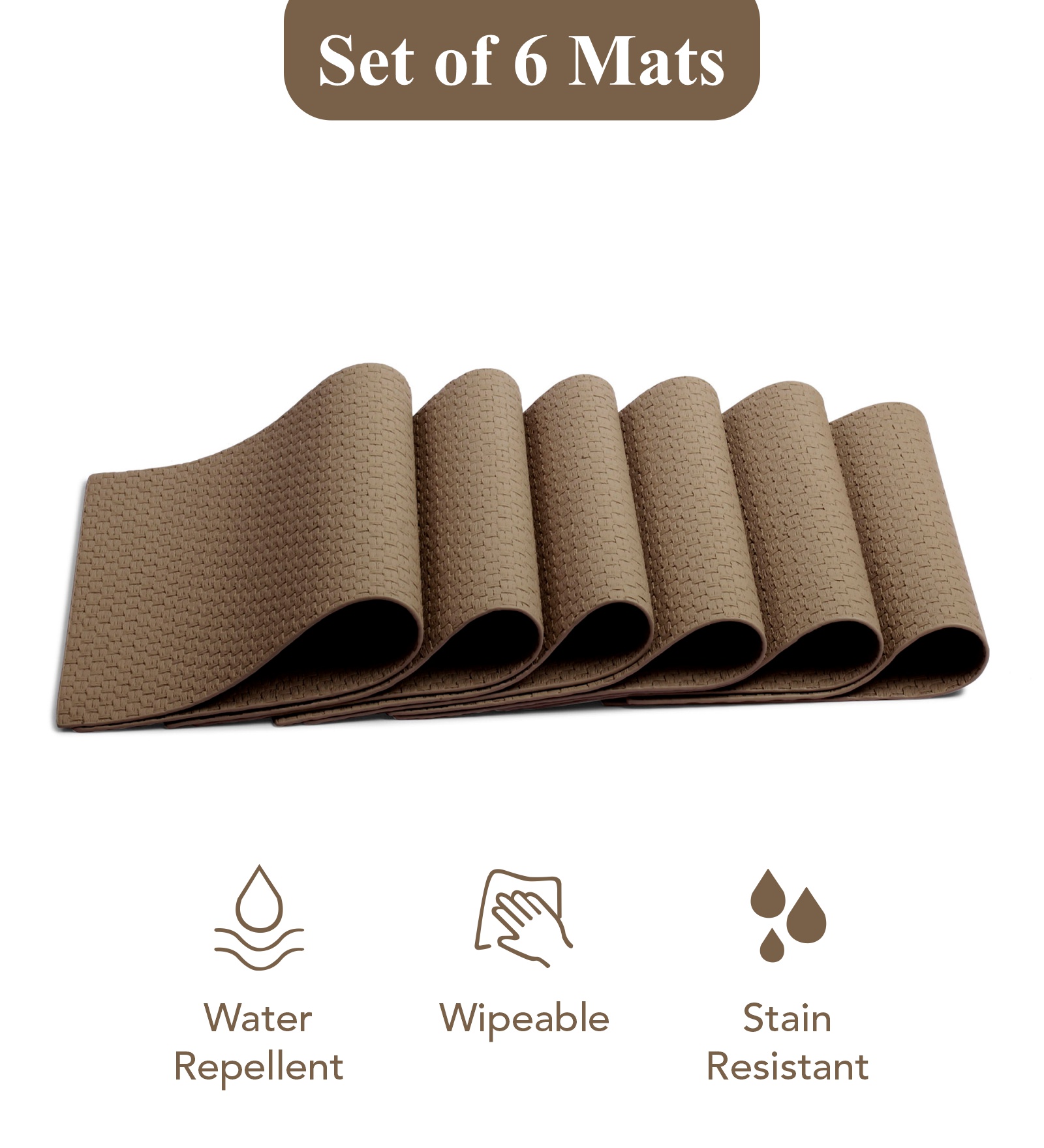 Canvas Solid Dining Table Mat Light Beige