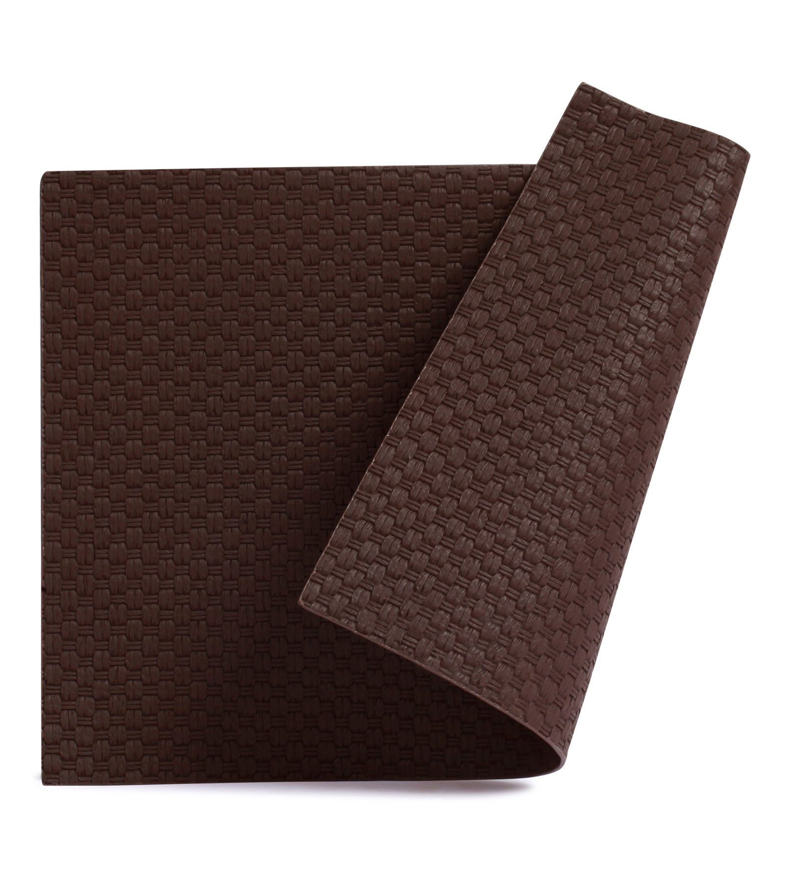 Canvas Solid Dining Table Mat Dark Brown