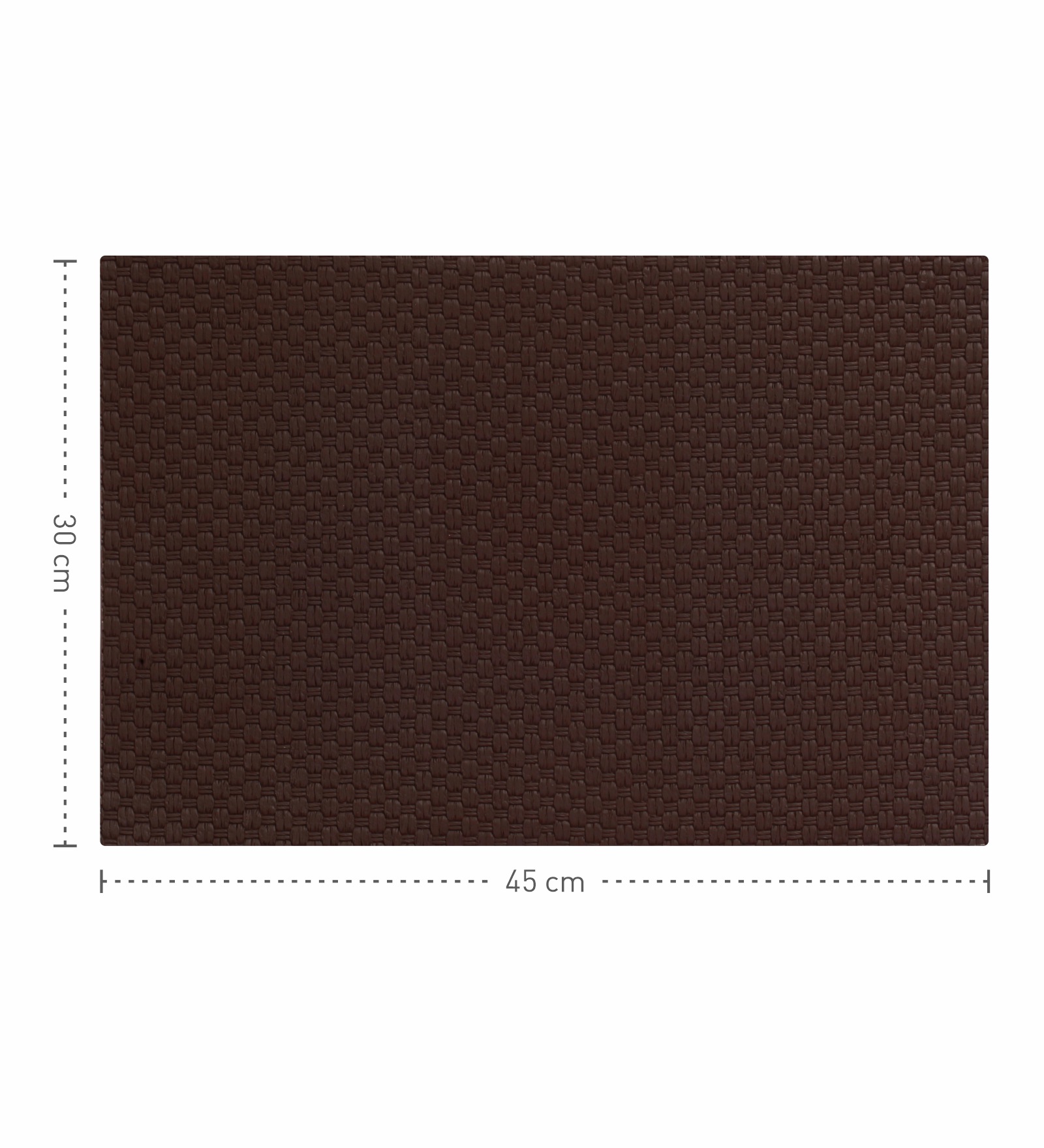 Canvas Solid Dining Table Mat Dark Brown