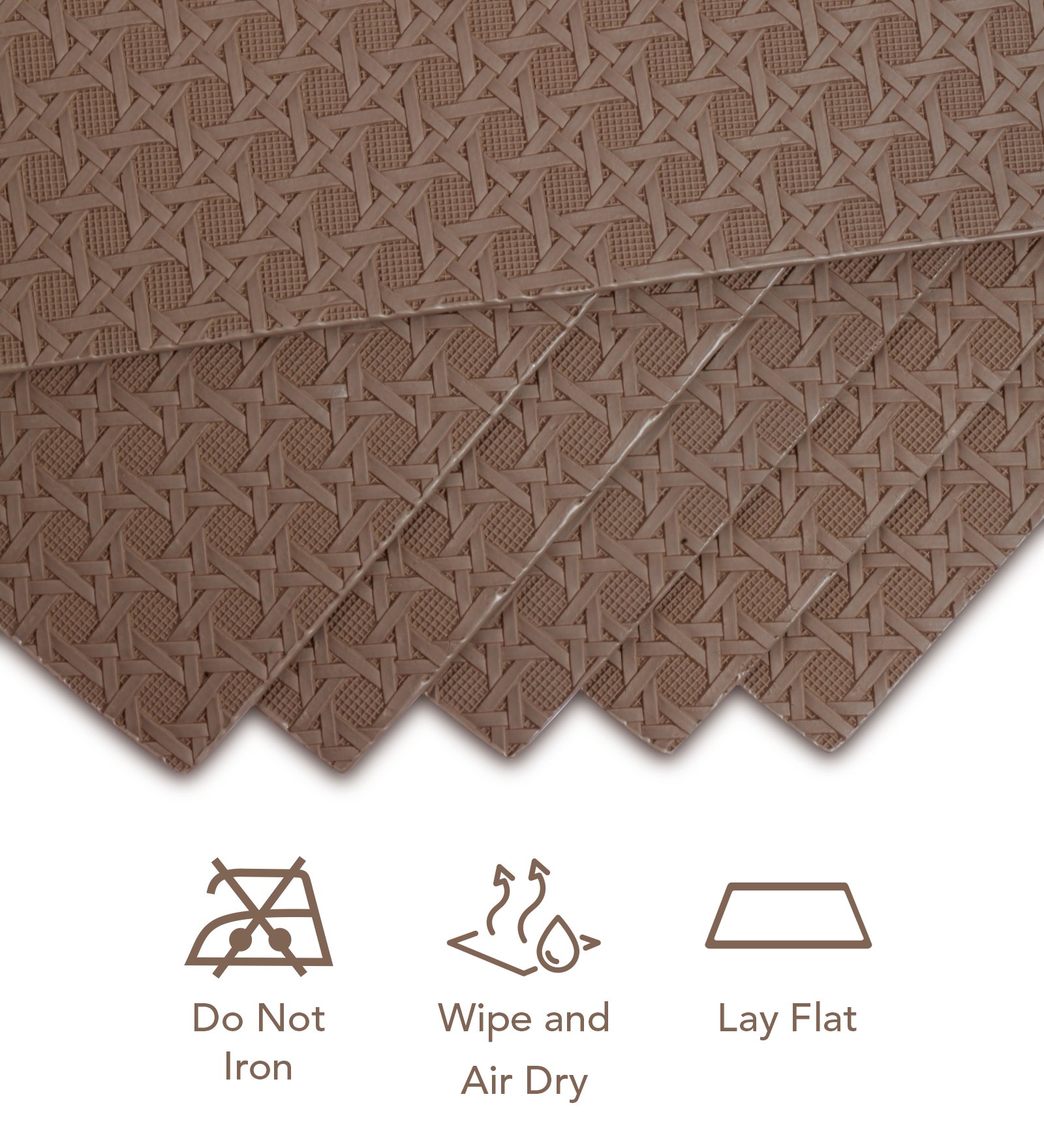 Canvas Solid Dining Table Mat Taupe