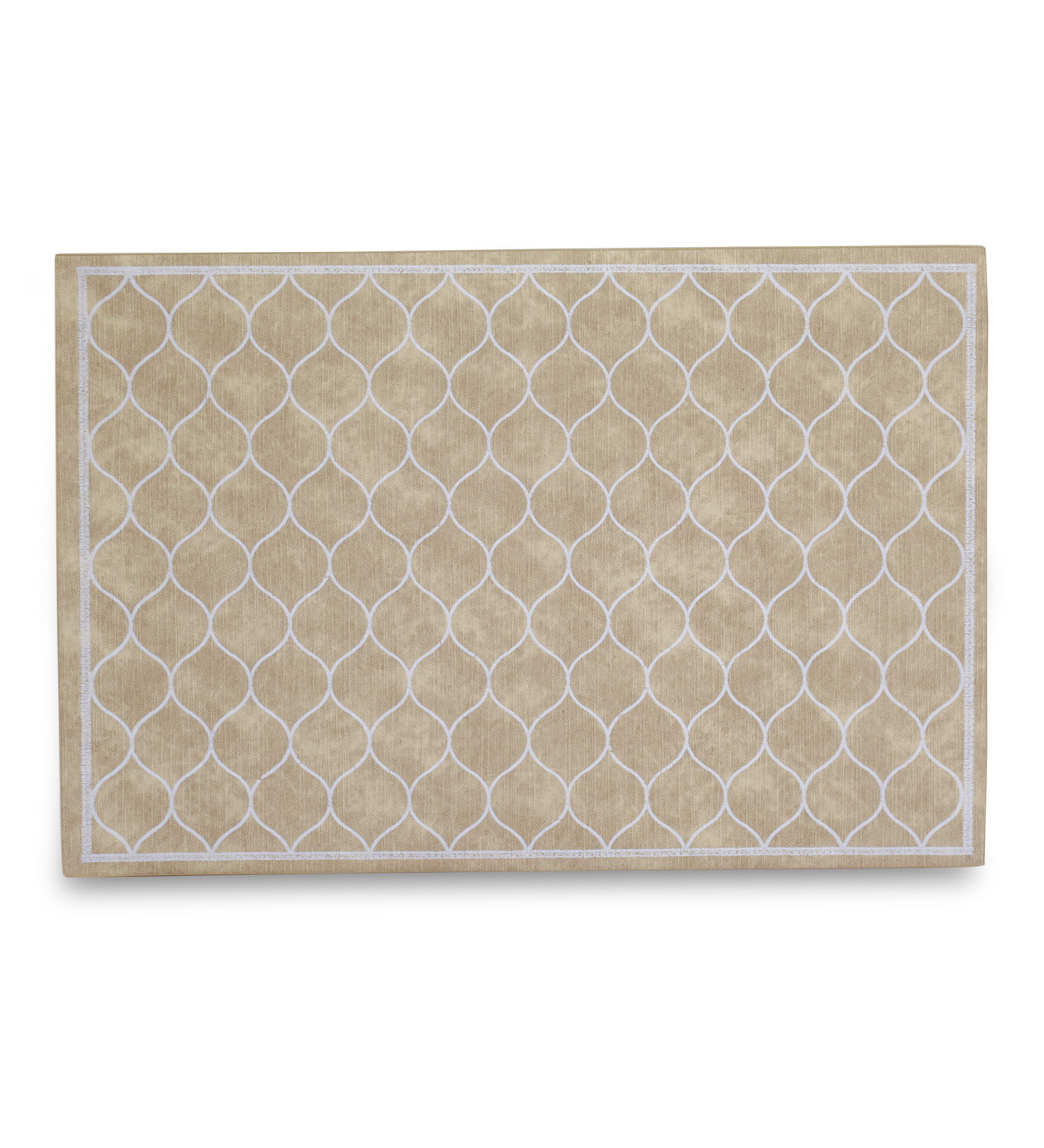Canvas Solid Dining Table Mat Beige