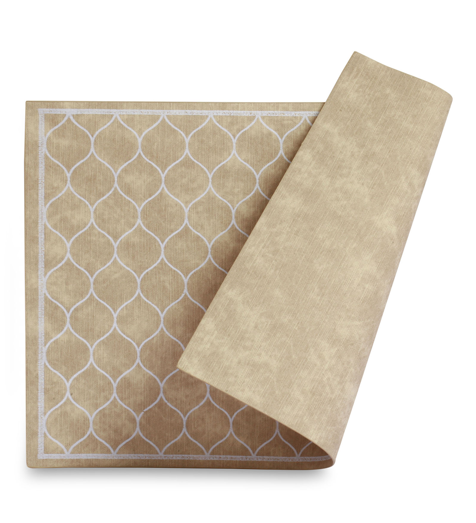 Canvas Solid Dining Table Mat Beige