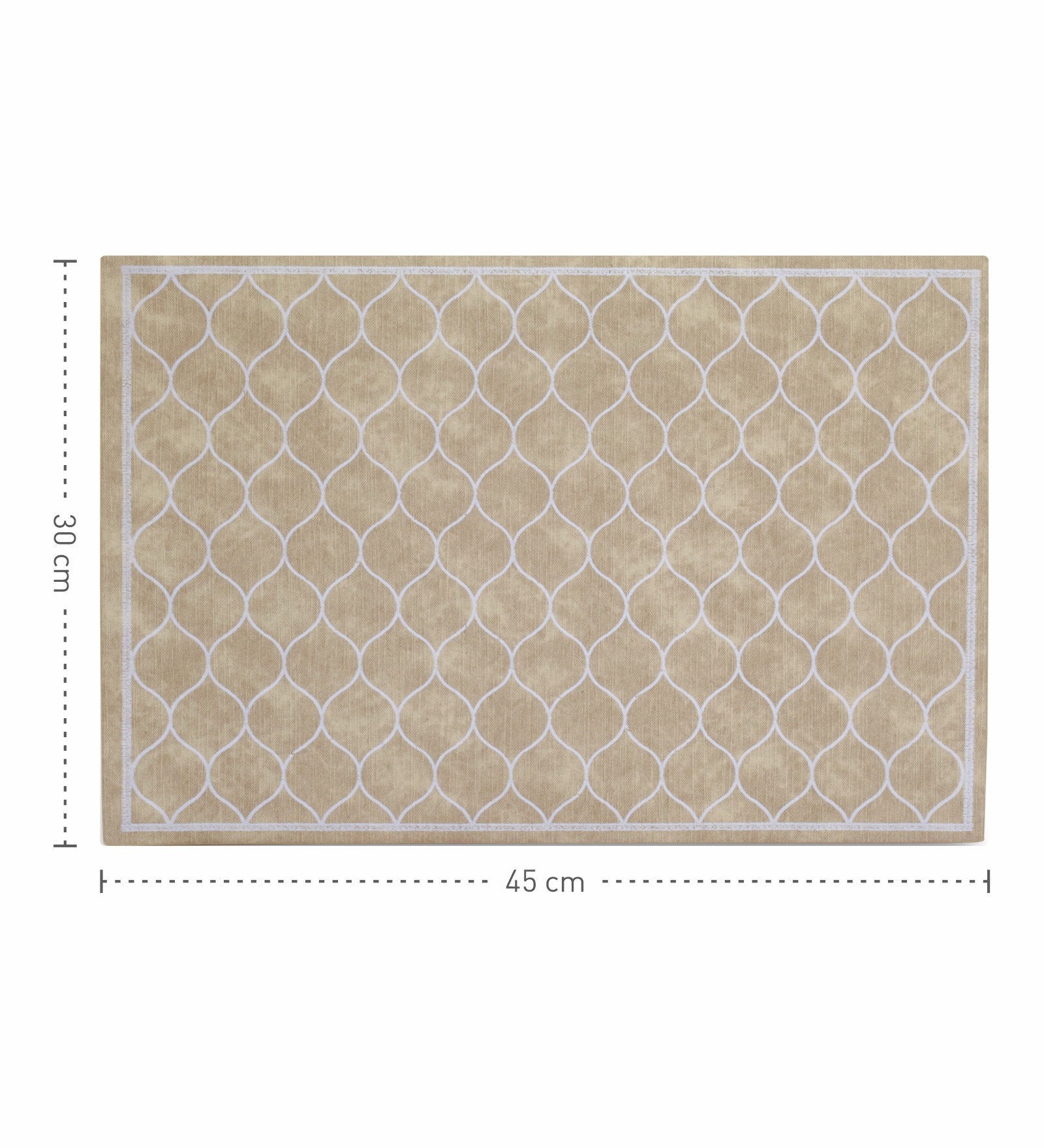Canvas Solid Dining Table Mat Beige